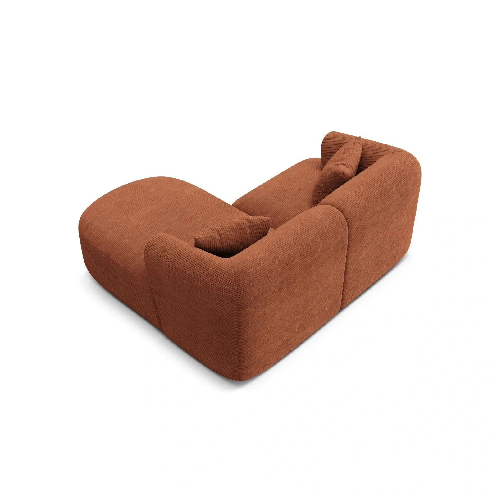 Campi 3-Sitzer Ecksofa, Rechte Seite, aus Samt, Cord oder Strukturstoff, 180x156x70 cm - Image 101