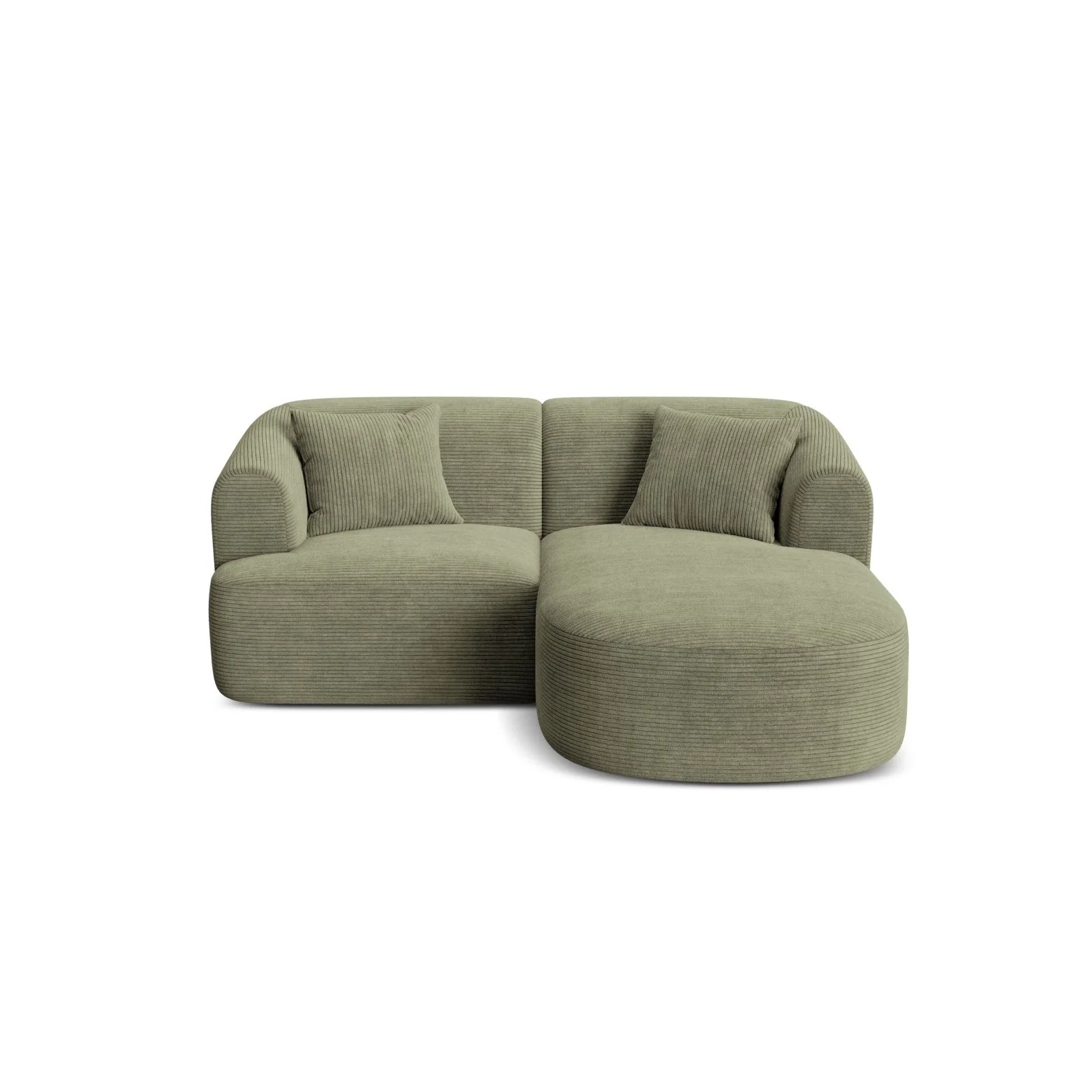 Campi 3-Sitzer Ecksofa, Rechte Seite, aus Samt, Cord oder Strukturstoff, 180x156x70 cm - Image 102