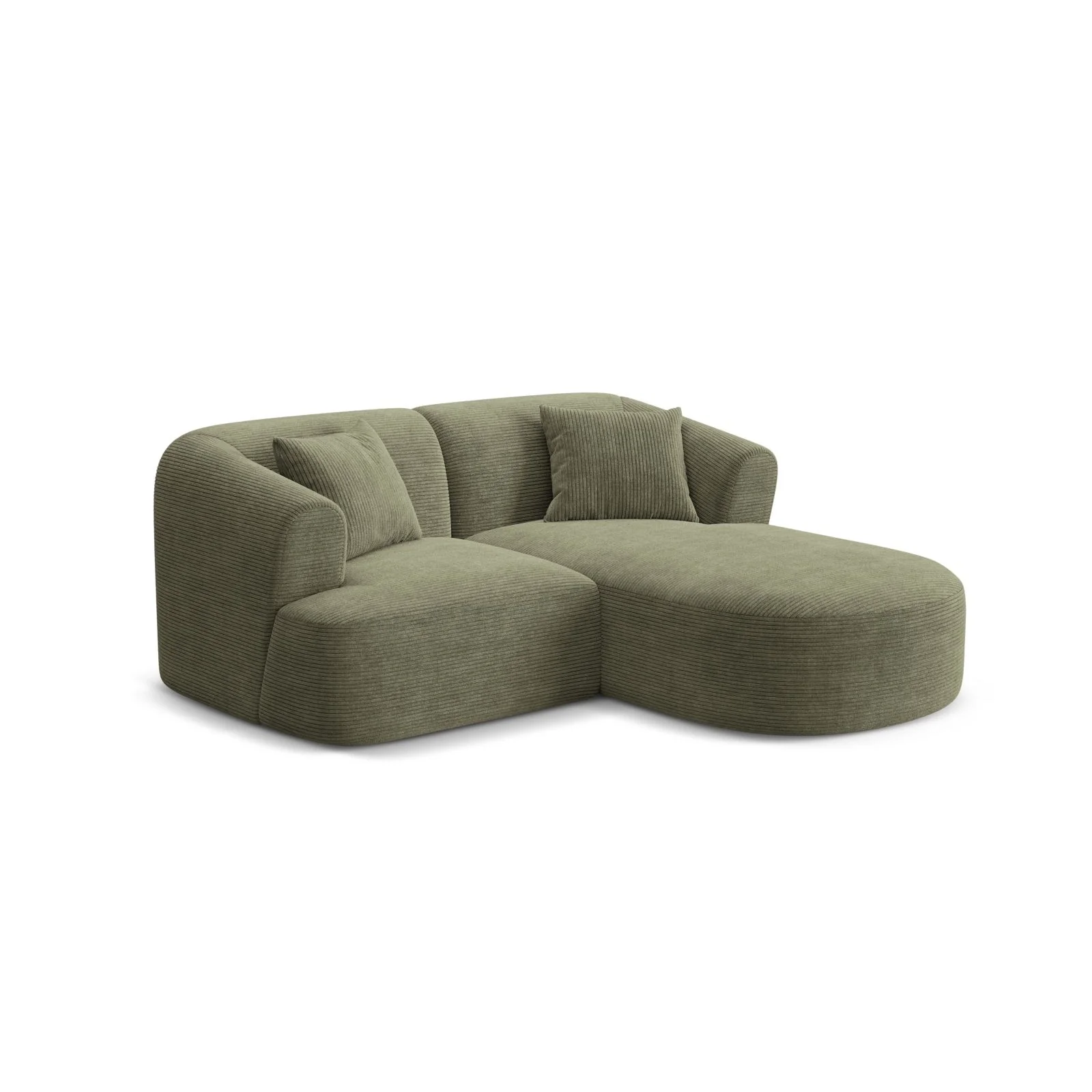 Campi 3-Sitzer Ecksofa, Rechte Seite, aus Samt, Cord oder Strukturstoff, 180x156x70 cm - Image 104