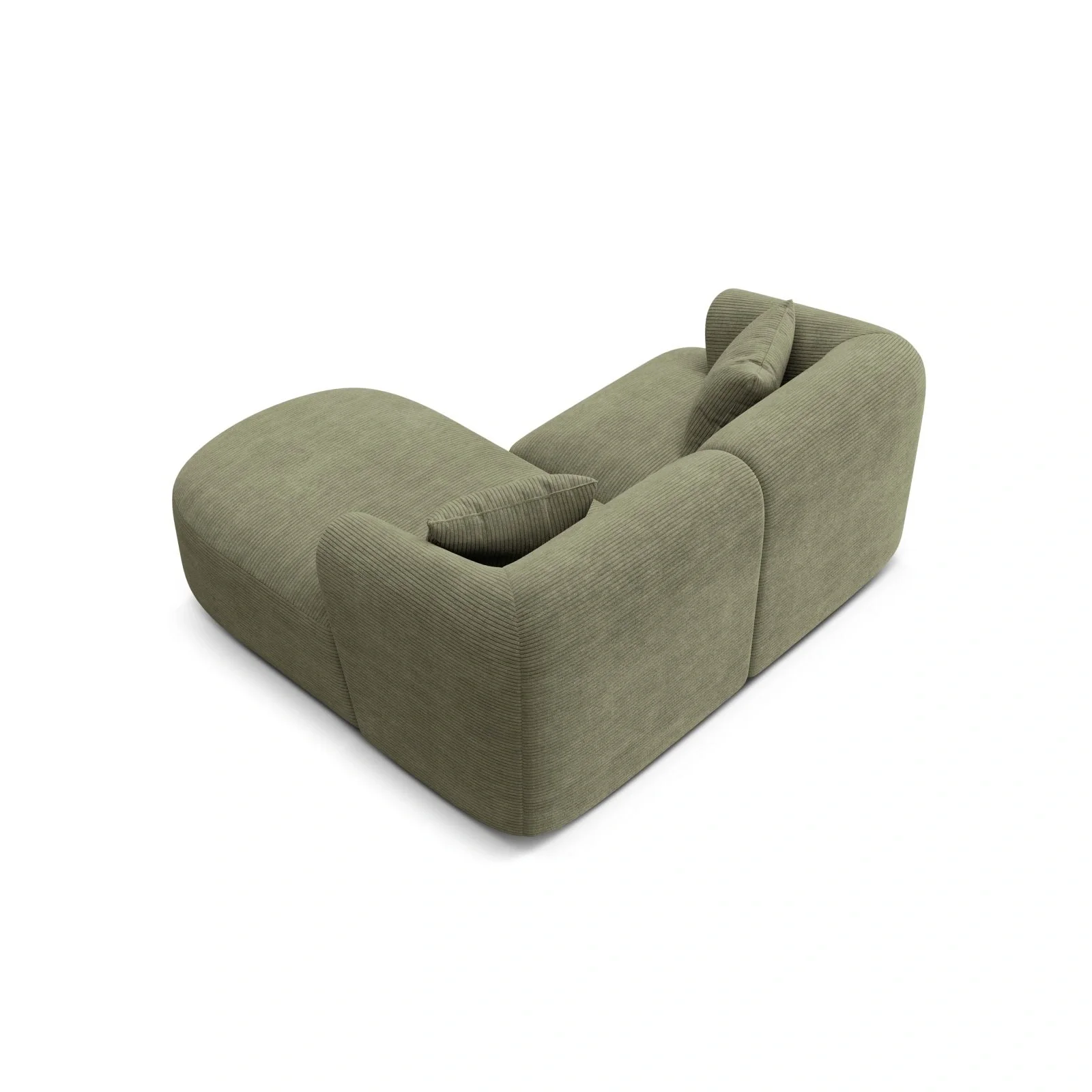 Campi 3-Sitzer Ecksofa, Rechte Seite, aus Samt, Cord oder Strukturstoff, 180x156x70 cm - Image 106