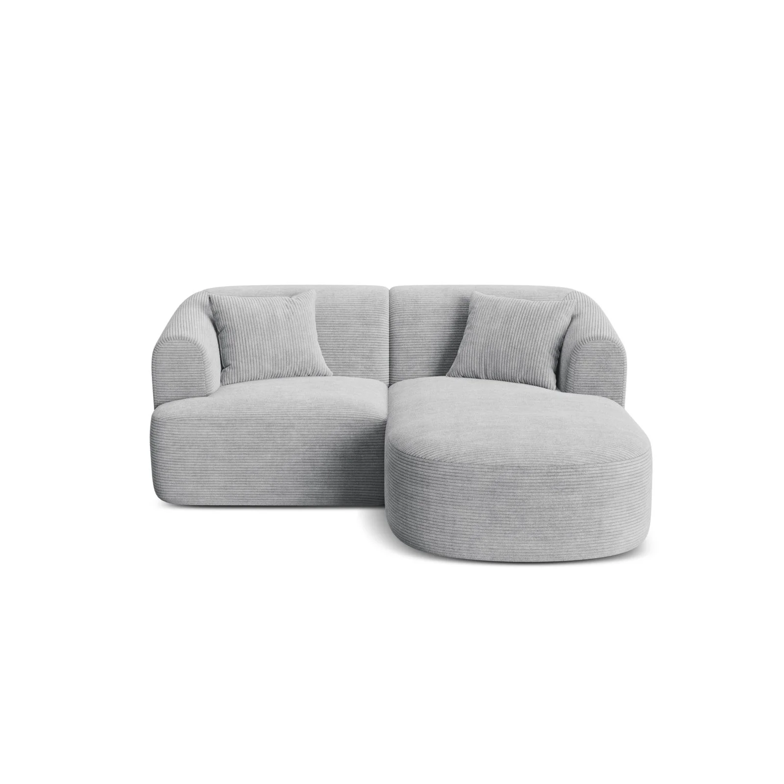 Campi 3-Sitzer Ecksofa, Rechte Seite, aus Samt, Cord oder Strukturstoff, 180x156x70 cm - Image 108