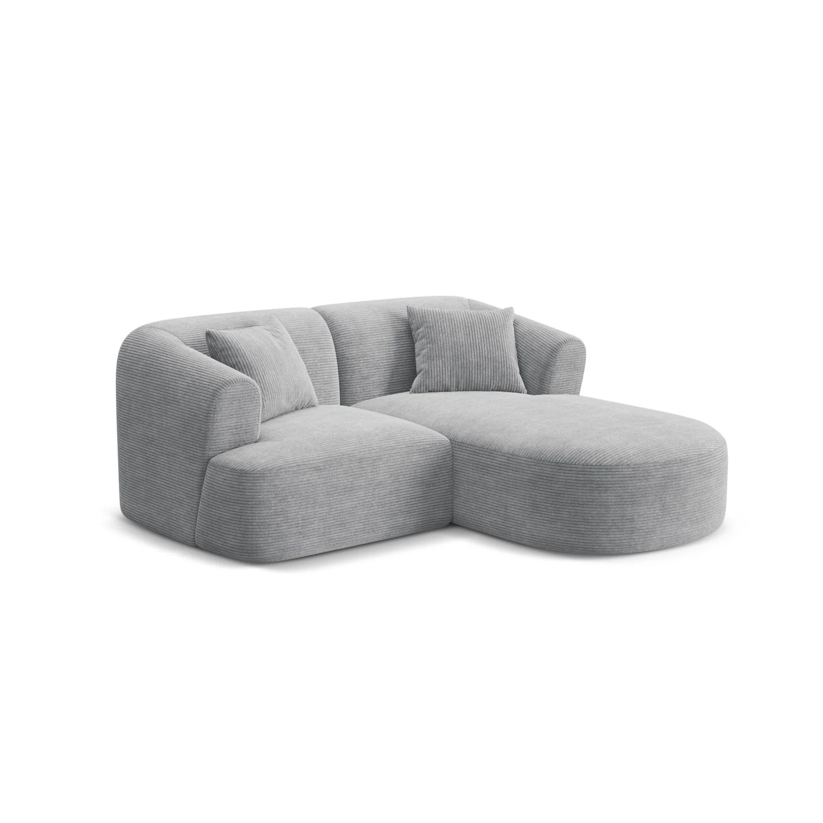 Campi 3-Sitzer Ecksofa, Rechte Seite, aus Samt, Cord oder Strukturstoff, 180x156x70 cm - Image 110