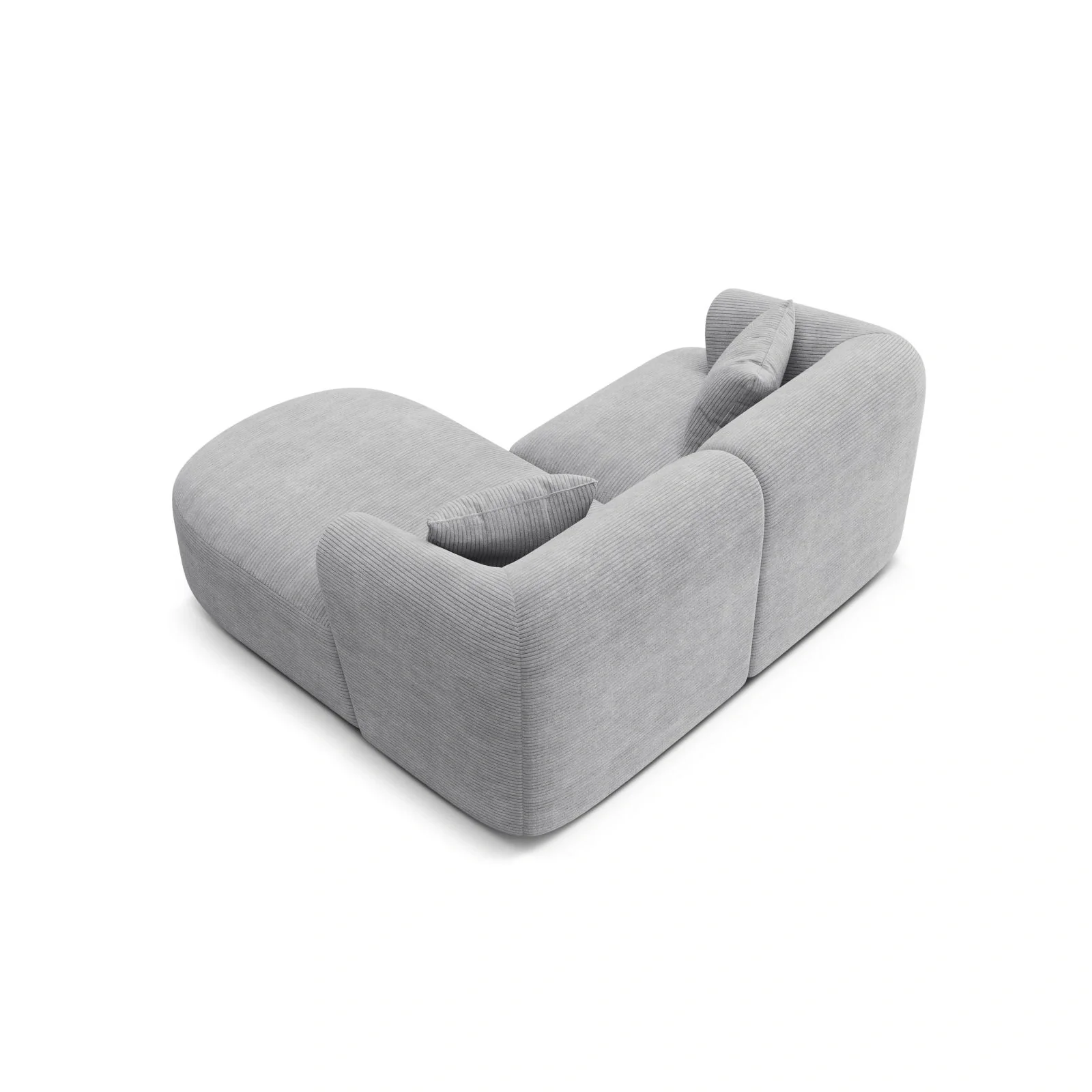 Campi 3-Sitzer Ecksofa, Rechte Seite, aus Samt, Cord oder Strukturstoff, 180x156x70 cm - Image 112