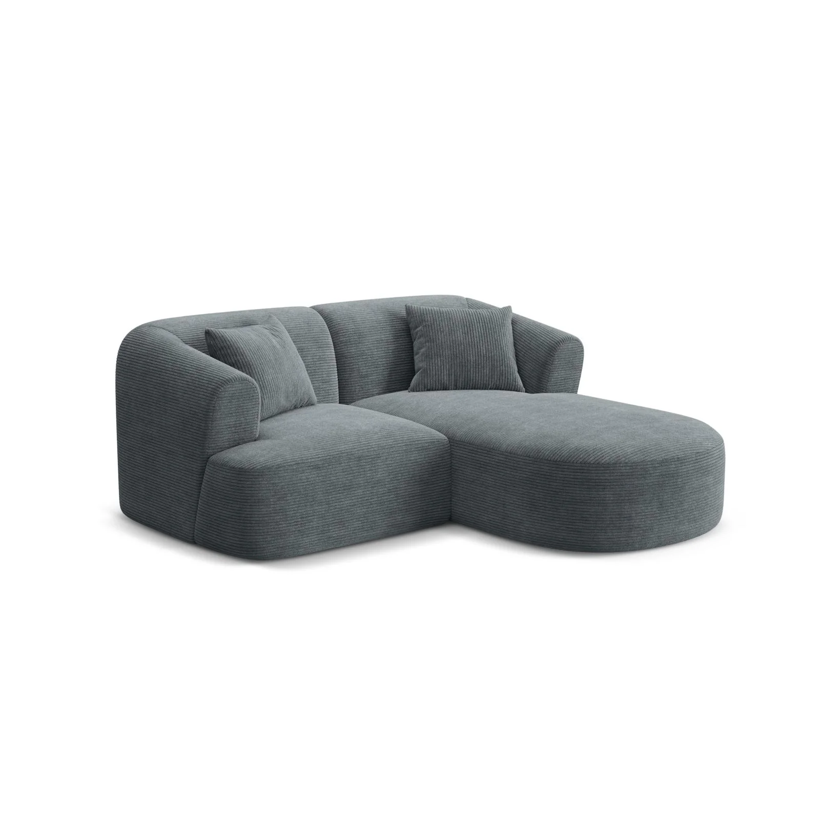Campi 3-Sitzer Ecksofa, Rechte Seite, aus Samt, Cord oder Strukturstoff, 180x156x70 cm - Image 116