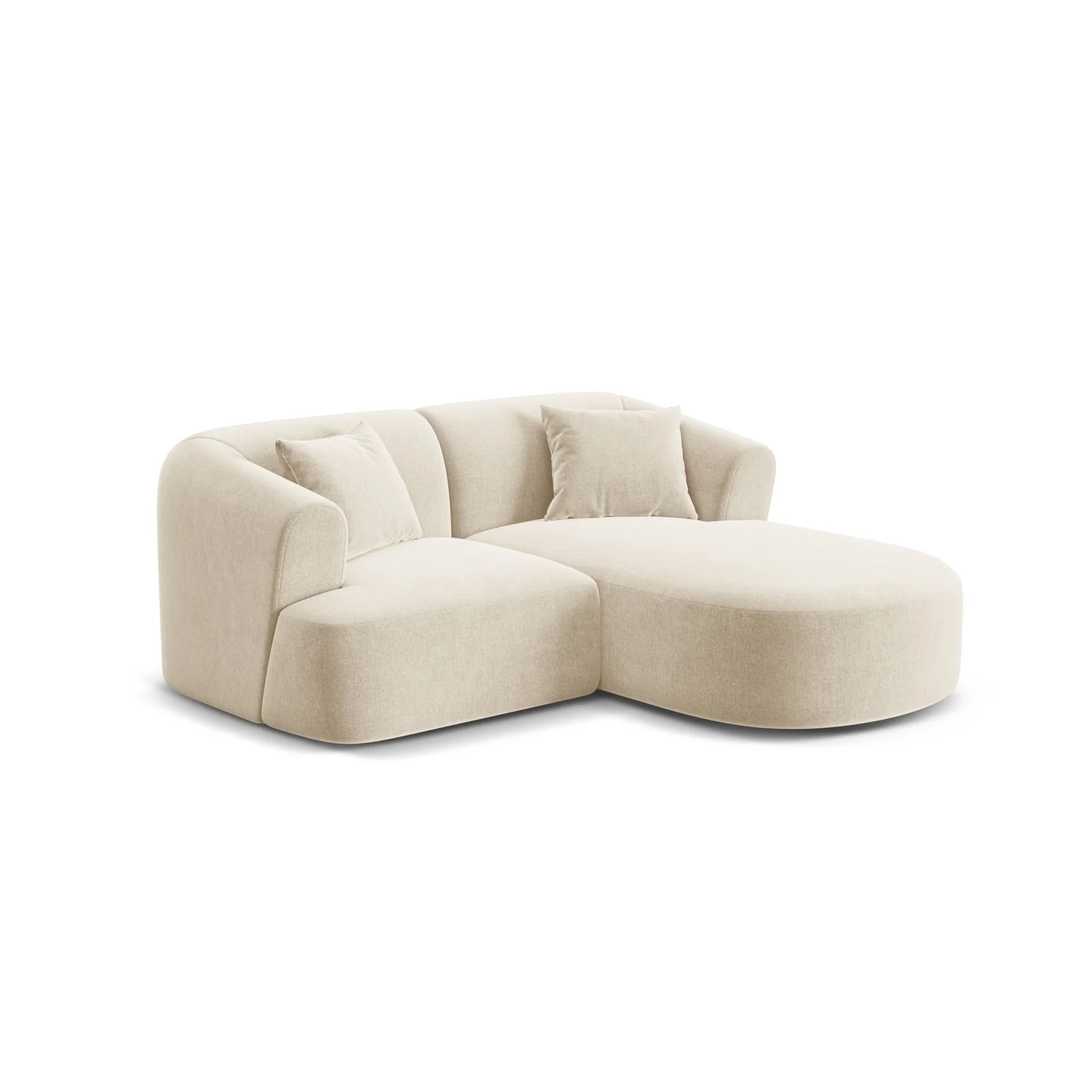 Campi 3-Sitzer Ecksofa, Rechte Seite, aus Samt, Cord oder Strukturstoff, 180x156x70 cm - Image 4