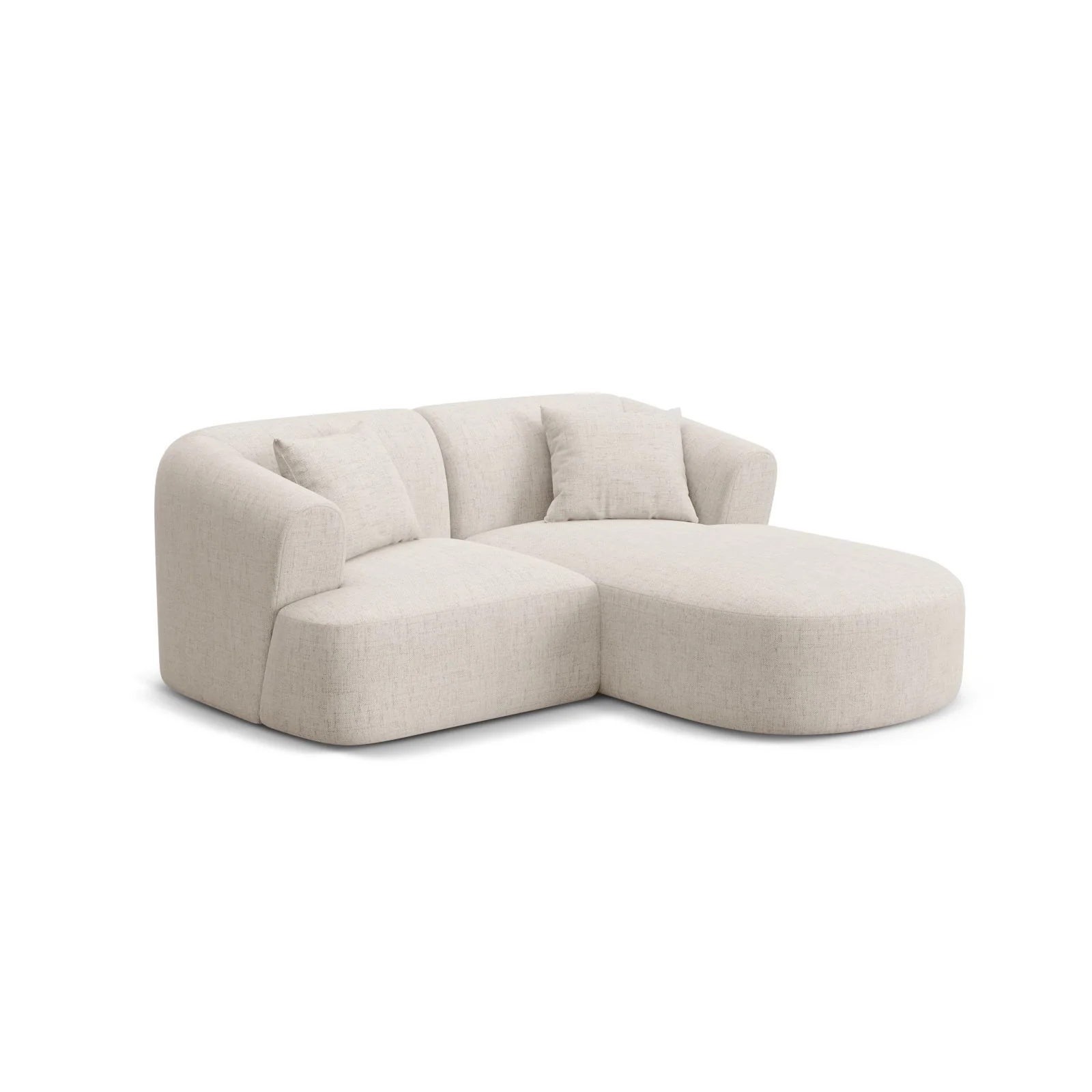 Campi 3-Sitzer Ecksofa, Rechte Seite, aus Samt, Cord oder Strukturstoff, 180x156x70 cm - Image 45