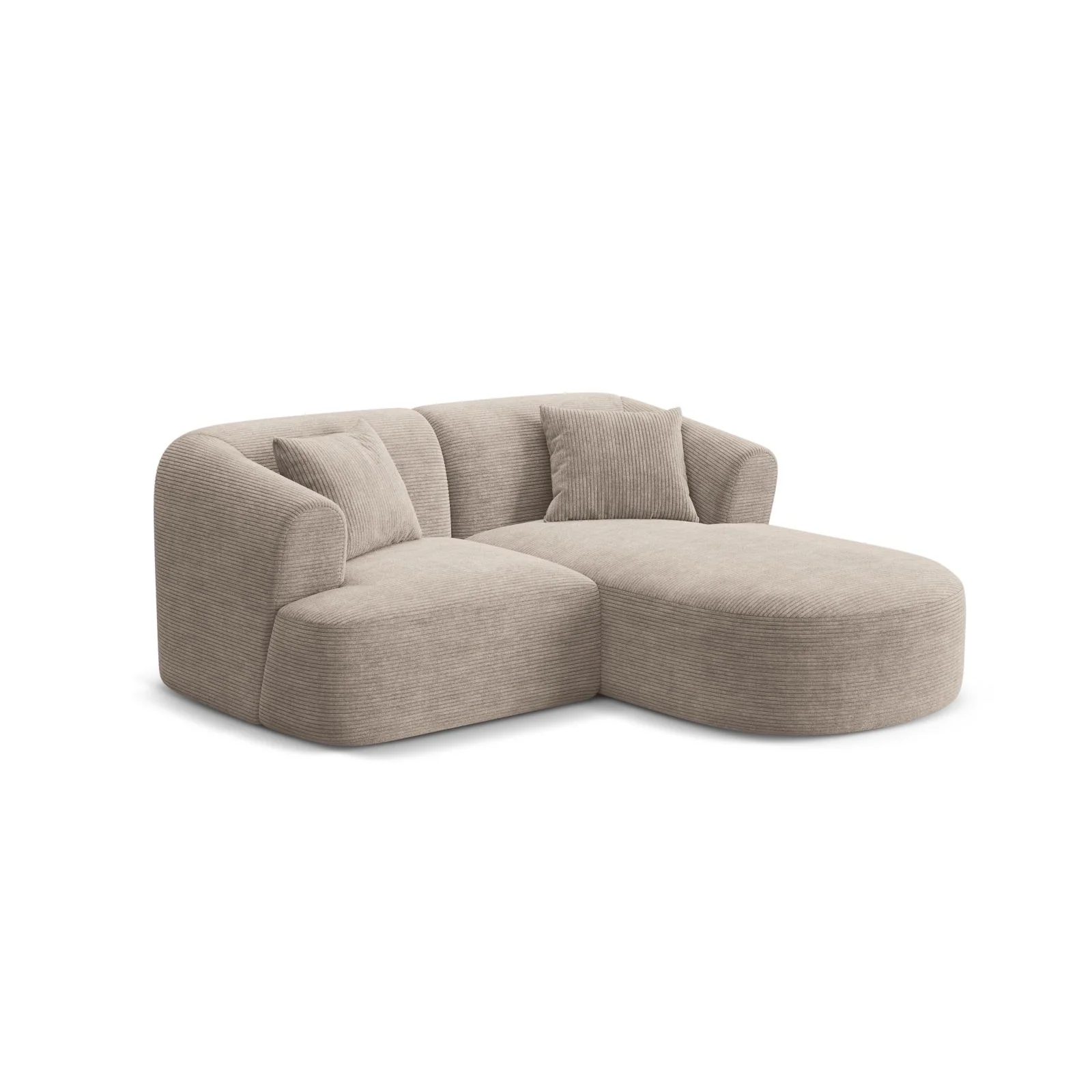Campi 3-Sitzer Ecksofa, Rechte Seite, aus Samt, Cord oder Strukturstoff, 180x156x70 cm - Image 87