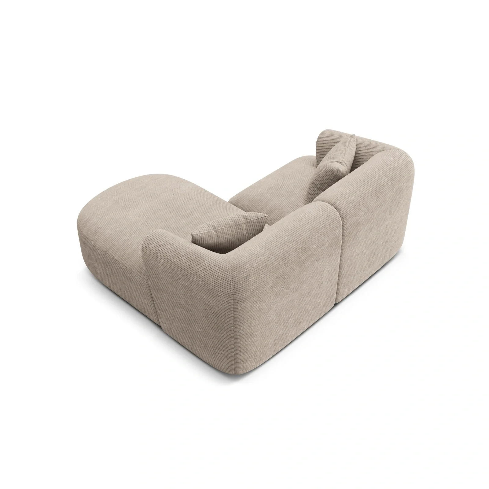 Campi 3-Sitzer Ecksofa, Rechte Seite, aus Samt, Cord oder Strukturstoff, 180x156x70 cm - Image 89