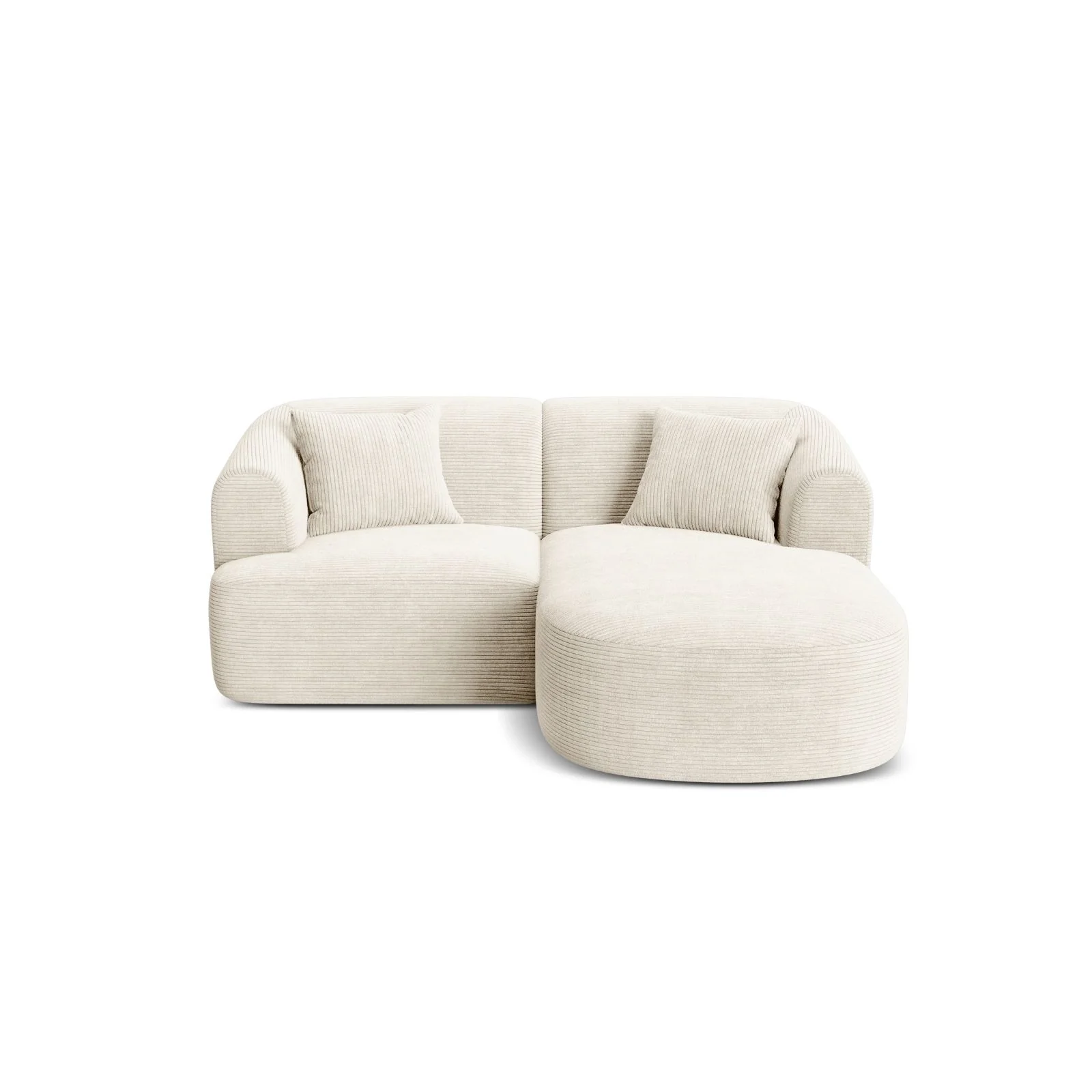 Campi 3-Sitzer Ecksofa, Rechte Seite, aus Samt, Cord oder Strukturstoff, 180x156x70 cm - Image 91