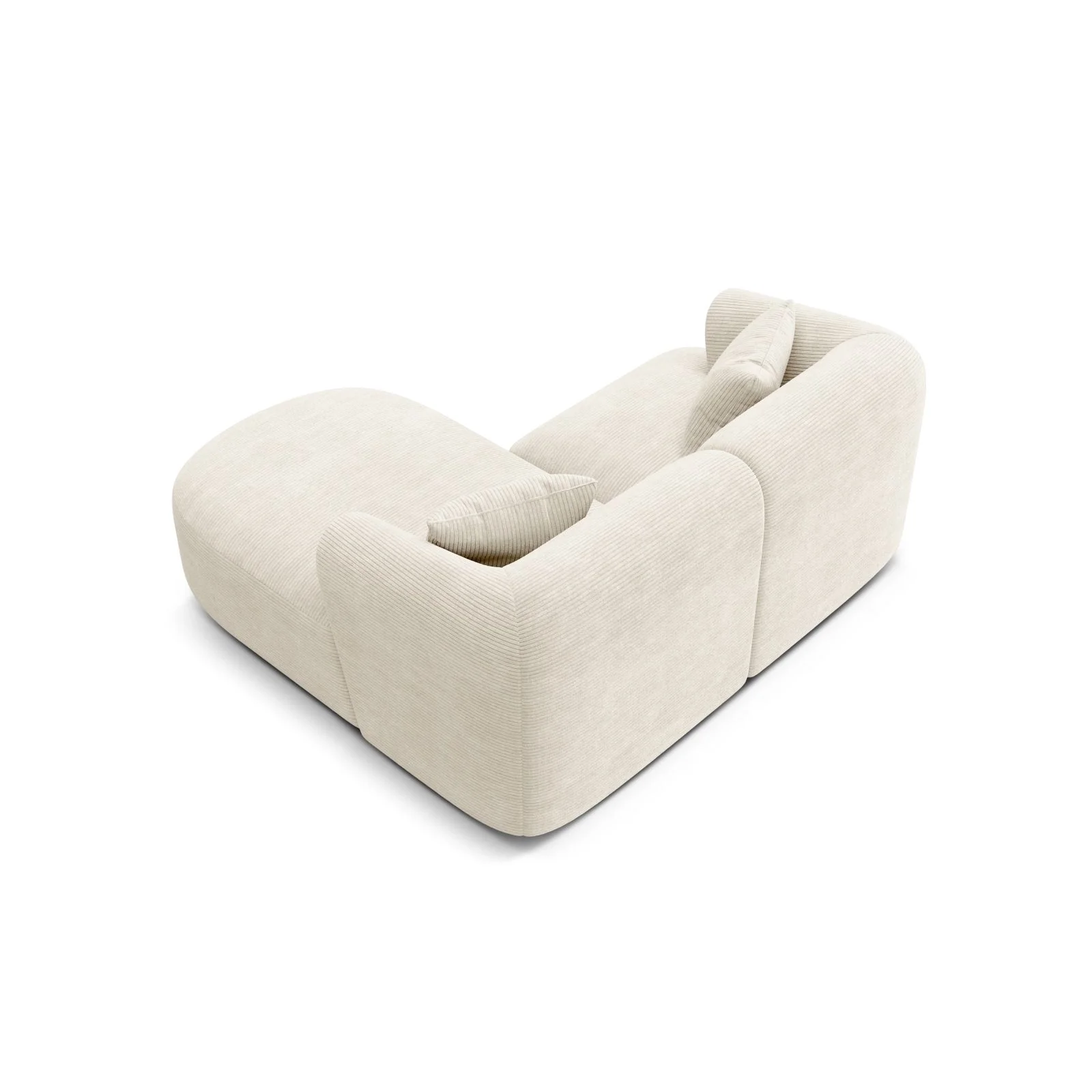 Campi 3-Sitzer Ecksofa, Rechte Seite, aus Samt, Cord oder Strukturstoff, 180x156x70 cm - Image 95