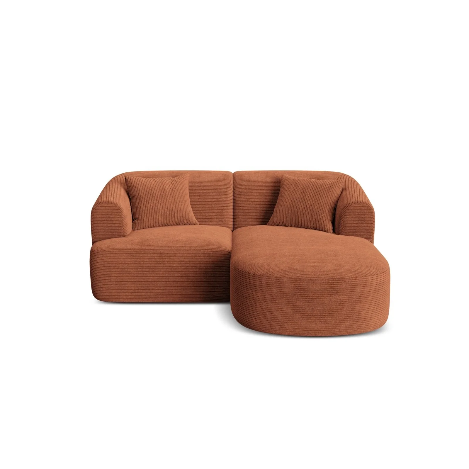 Campi 3-Sitzer Ecksofa, Rechte Seite, aus Samt, Cord oder Strukturstoff, 180x156x70 cm - Image 97