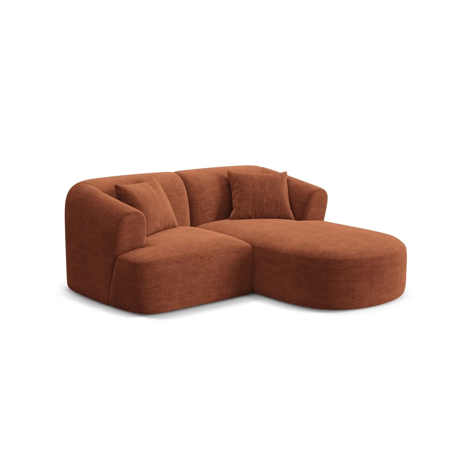 Campi 3-Sitzer Ecksofa, Rechte Seite, aus Samt, Cord oder Strukturstoff, 180x156x70 cm - Image 99