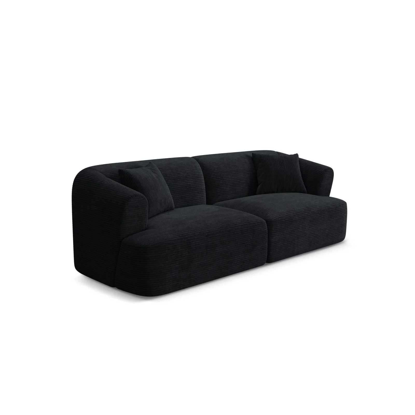 Campi 3-Sitzer Sofa aus Samt, Cord oder Strukturstoff, 220x90x70 cm - Image 116
