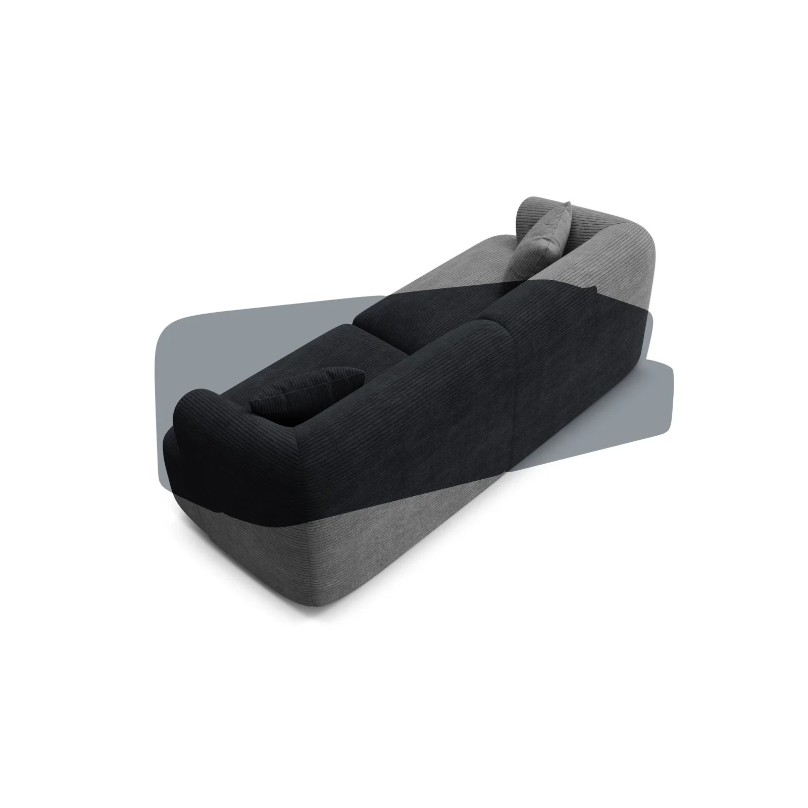 Campi 3-Sitzer Sofa aus Samt, Cord oder Strukturstoff, 220x90x70 cm - Image 118