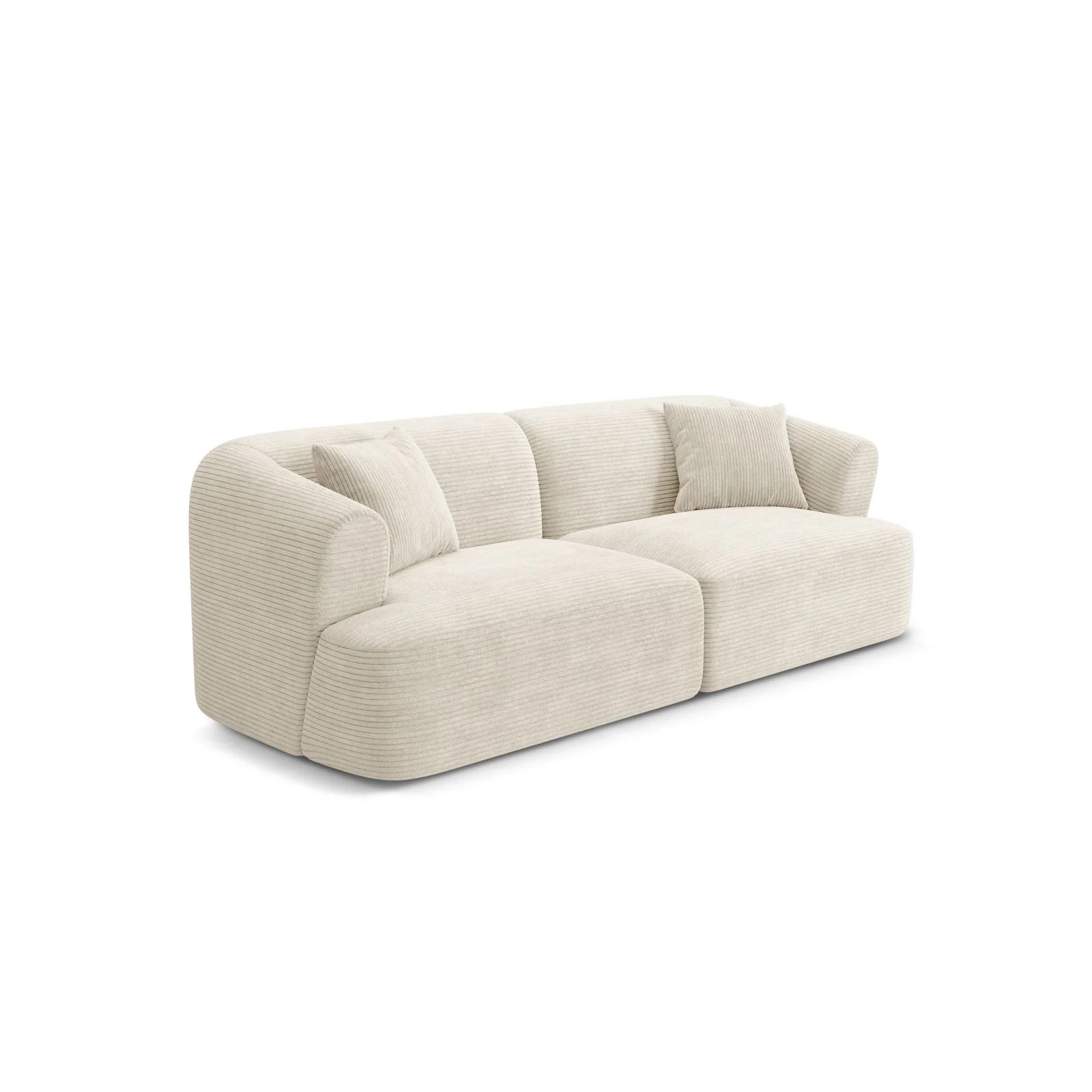 Campi 3-Sitzer Sofa aus Samt, Cord oder Strukturstoff, 220x90x70 cm - Image 87
