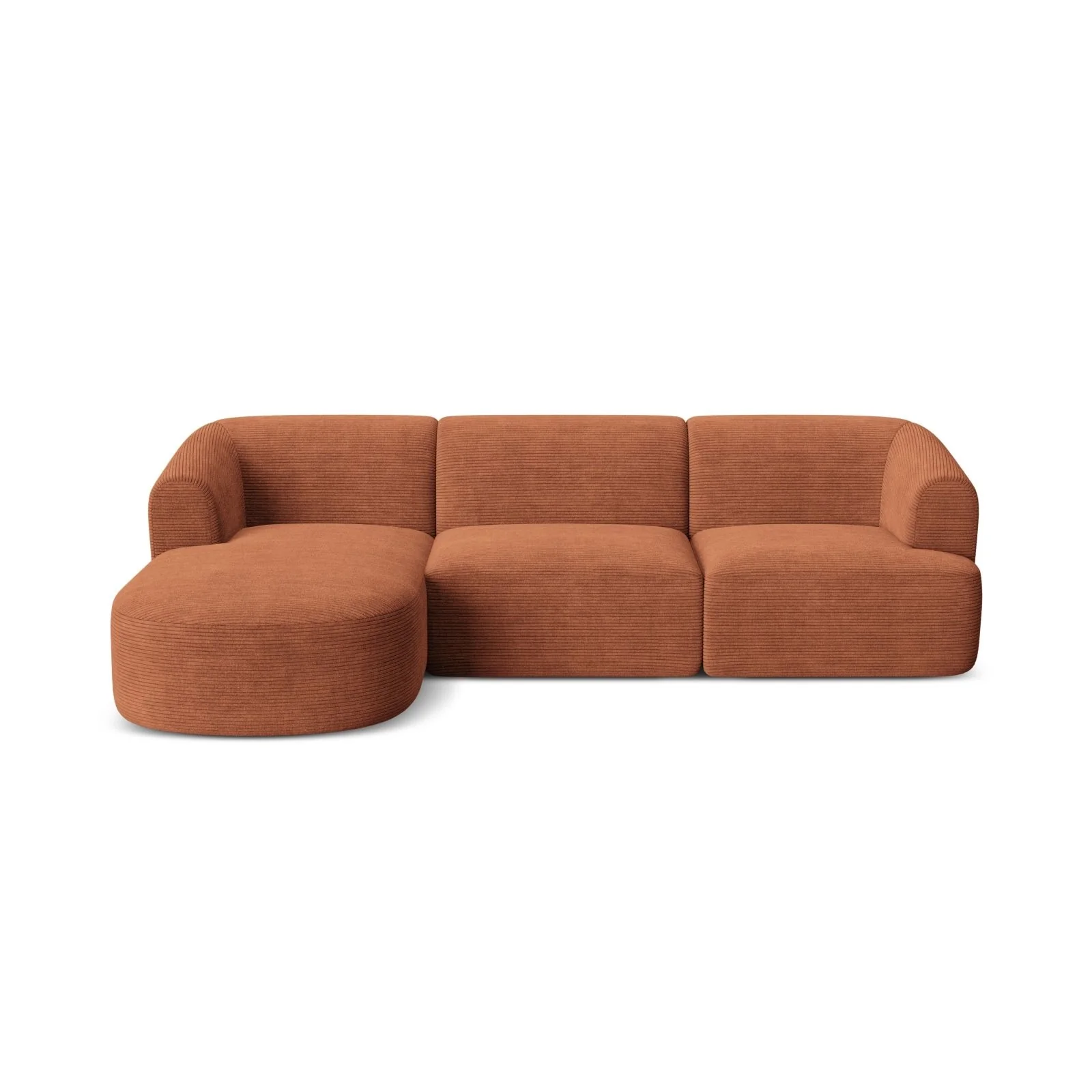 Campi 4-Sitzer Ecksofa, Linke Seite, aus Samt, Cord oder Strukturstoff, 256x156x70 cm - Image 100