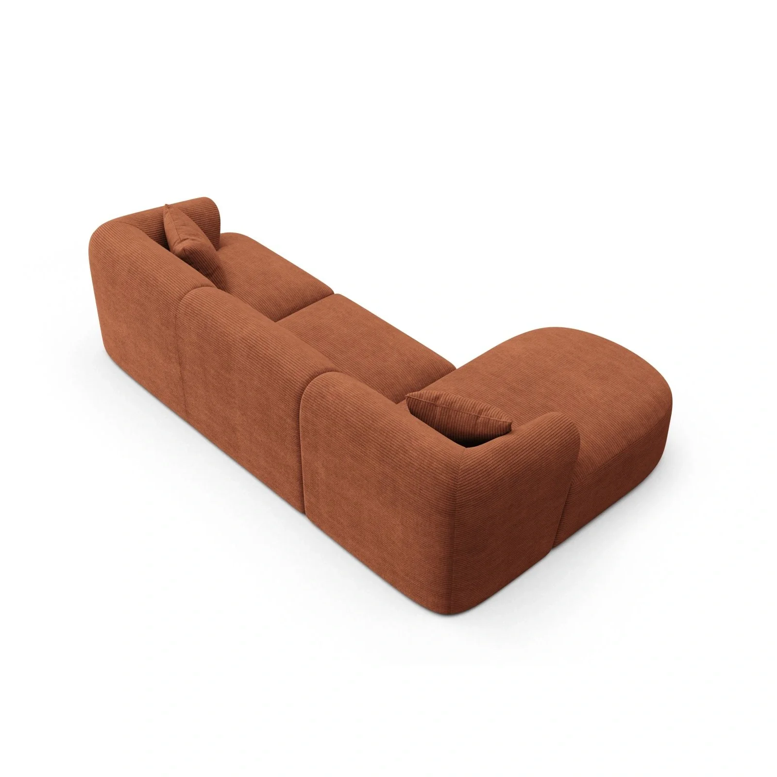 Campi 4-Sitzer Ecksofa, Linke Seite, aus Samt, Cord oder Strukturstoff, 256x156x70 cm - Image 101