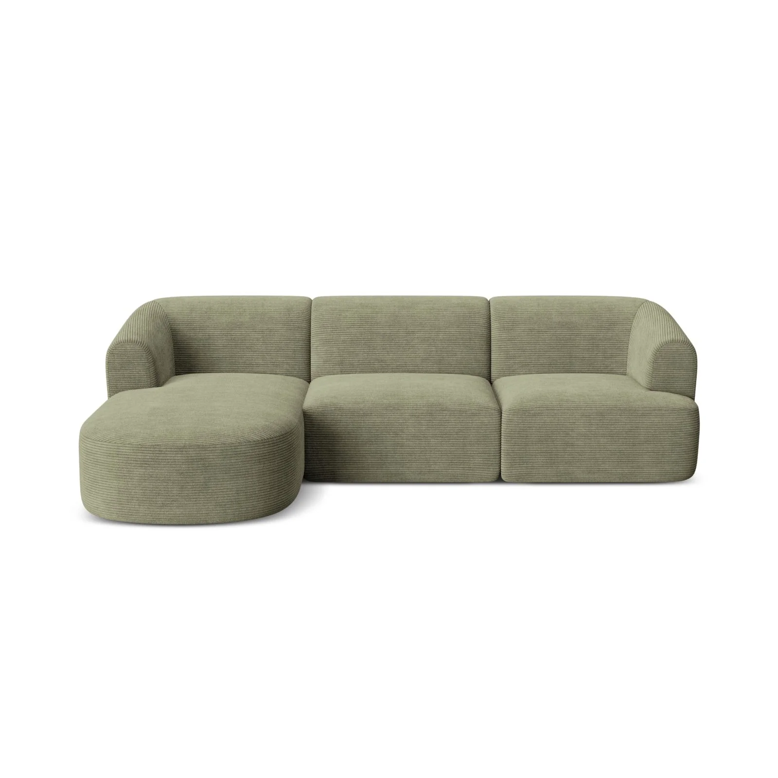 Campi 4-Sitzer Ecksofa, Linke Seite, aus Samt, Cord oder Strukturstoff, 256x156x70 cm - Image 105