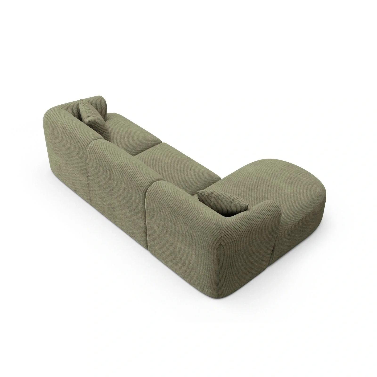 Campi 4-Sitzer Ecksofa, Linke Seite, aus Samt, Cord oder Strukturstoff, 256x156x70 cm - Image 106
