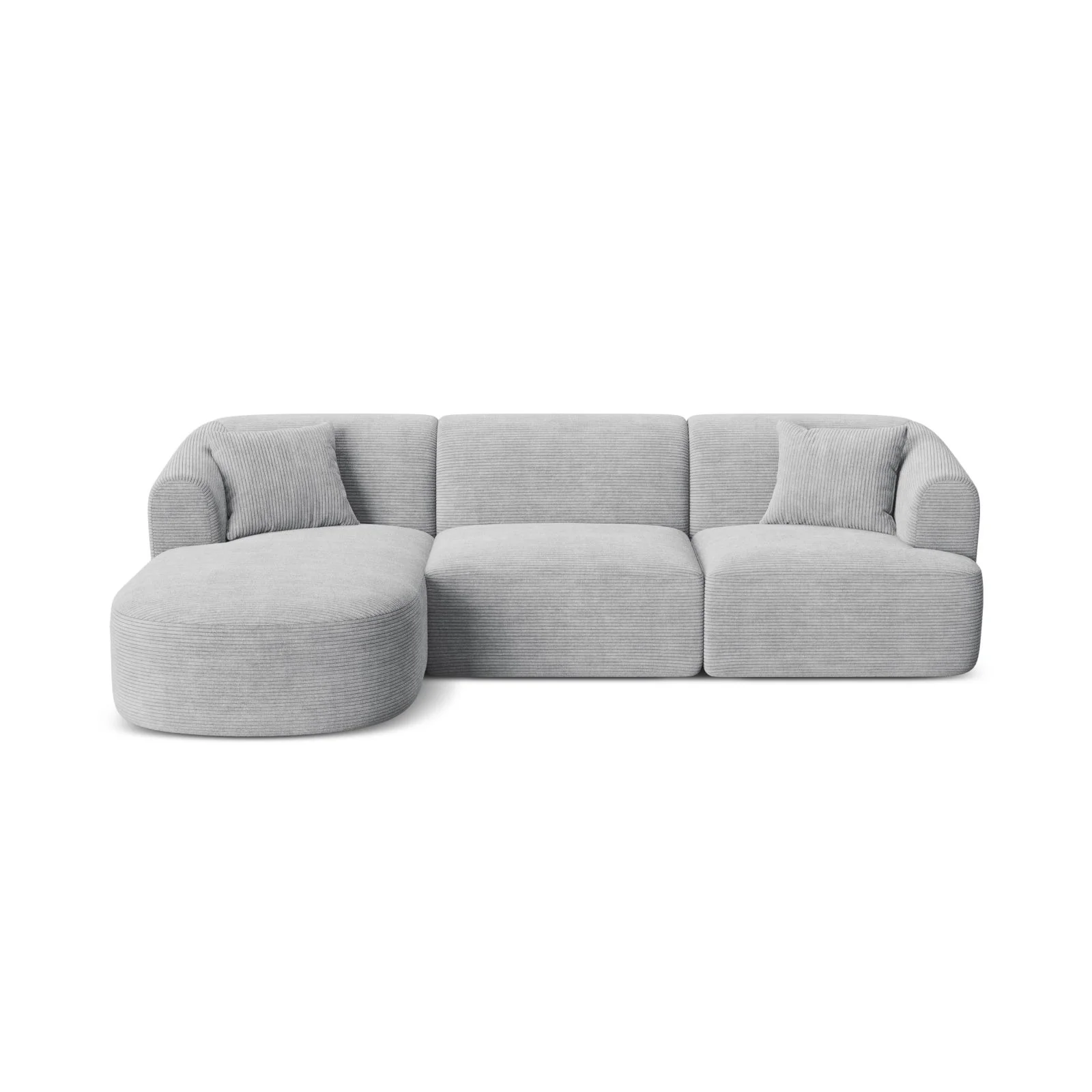 Campi 4-Sitzer Ecksofa, Linke Seite, aus Samt, Cord oder Strukturstoff, 256x156x70 cm - Image 108