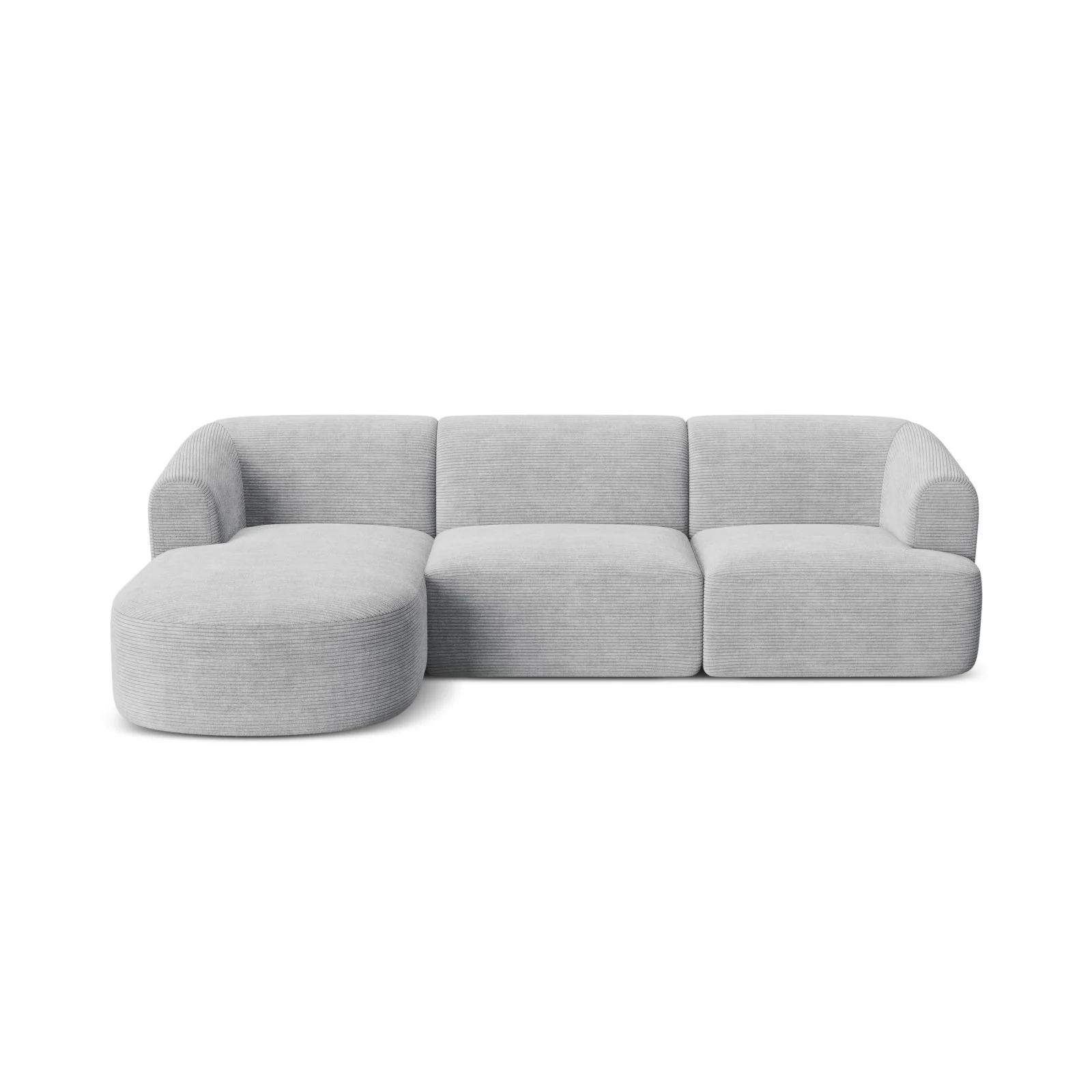 Campi 4-Sitzer Ecksofa, Linke Seite, aus Samt, Cord oder Strukturstoff, 256x156x70 cm - Image 111