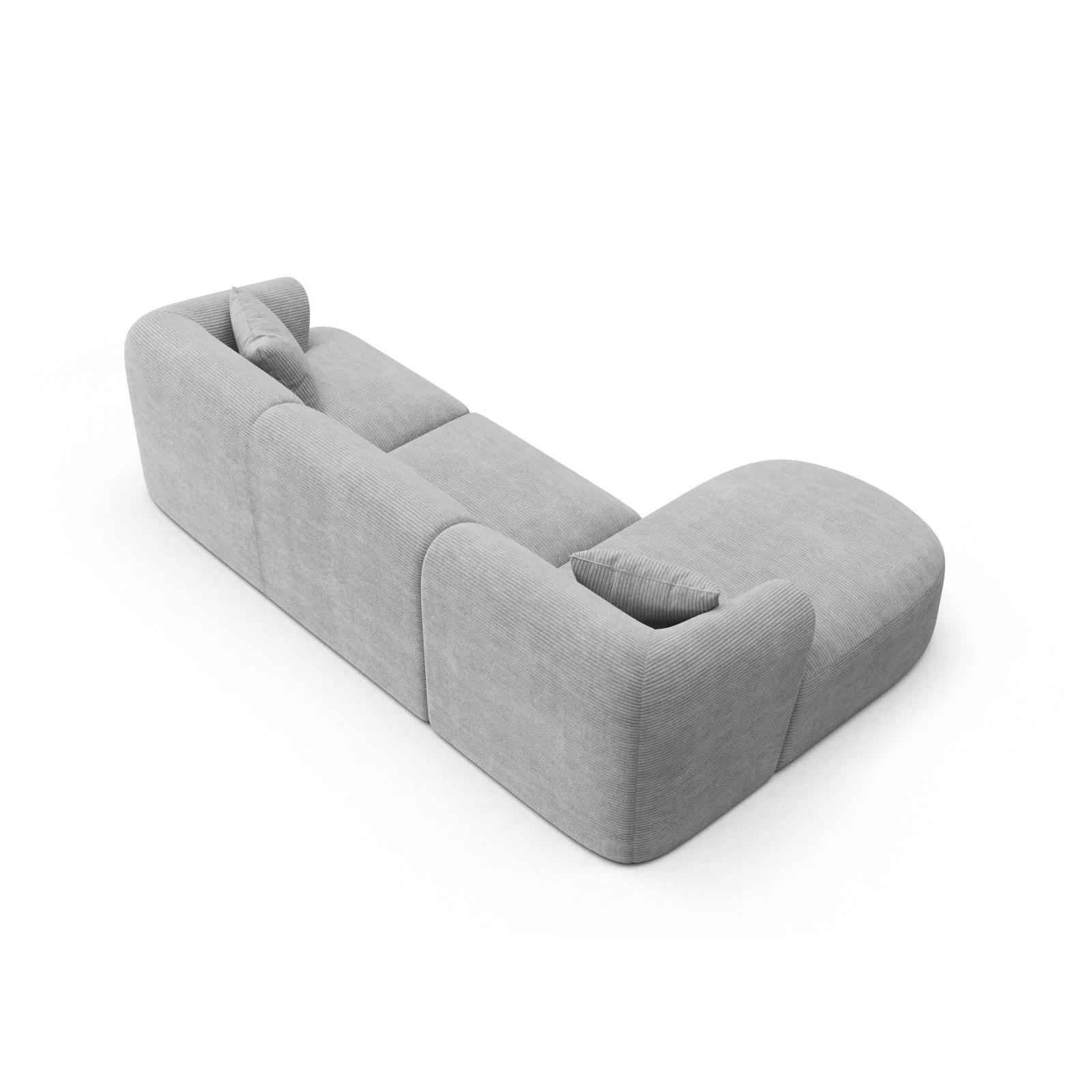 Campi 4-Sitzer Ecksofa, Linke Seite, aus Samt, Cord oder Strukturstoff, 256x156x70 cm - Image 112