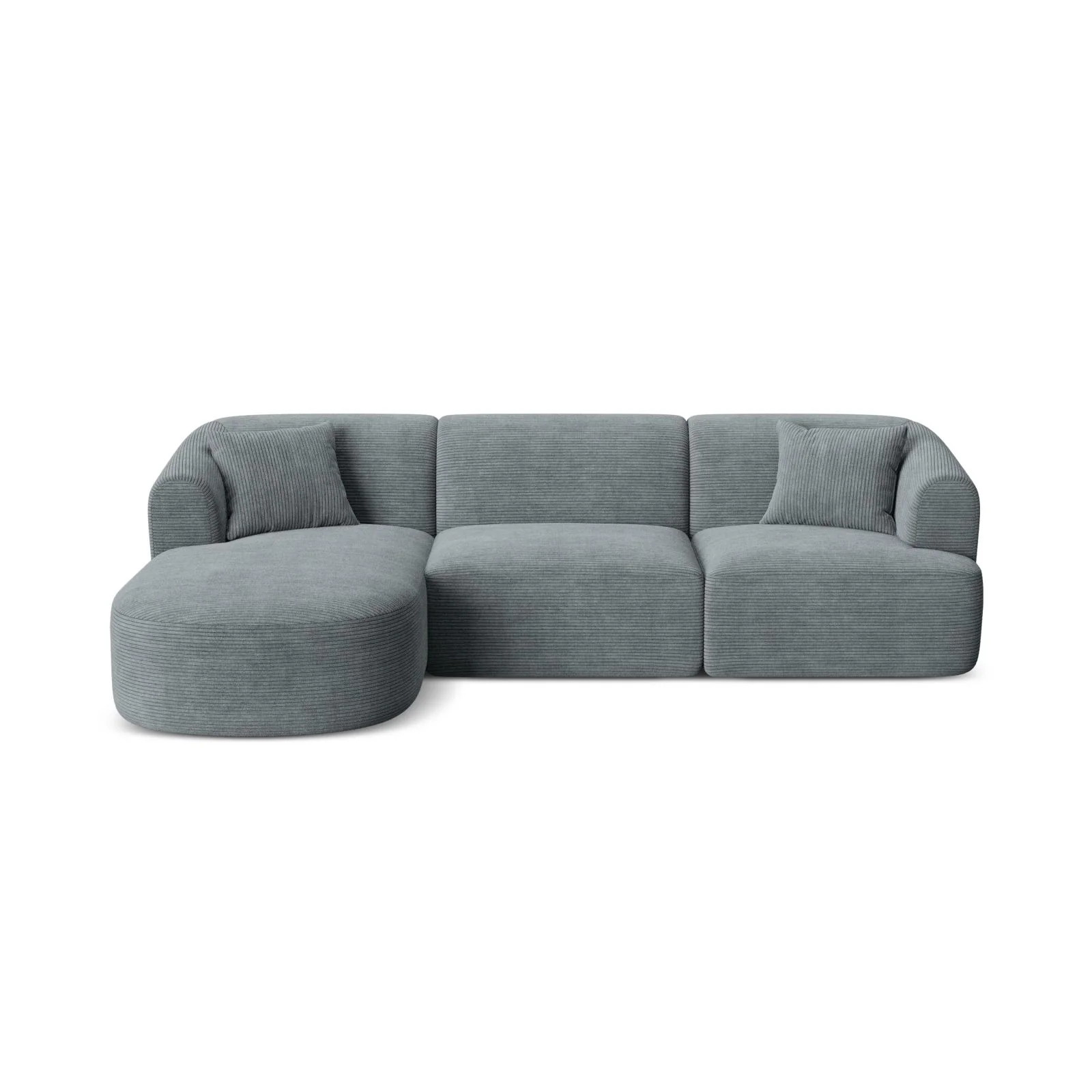 Campi 4-Sitzer Ecksofa, Linke Seite, aus Samt, Cord oder Strukturstoff, 256x156x70 cm - Image 114