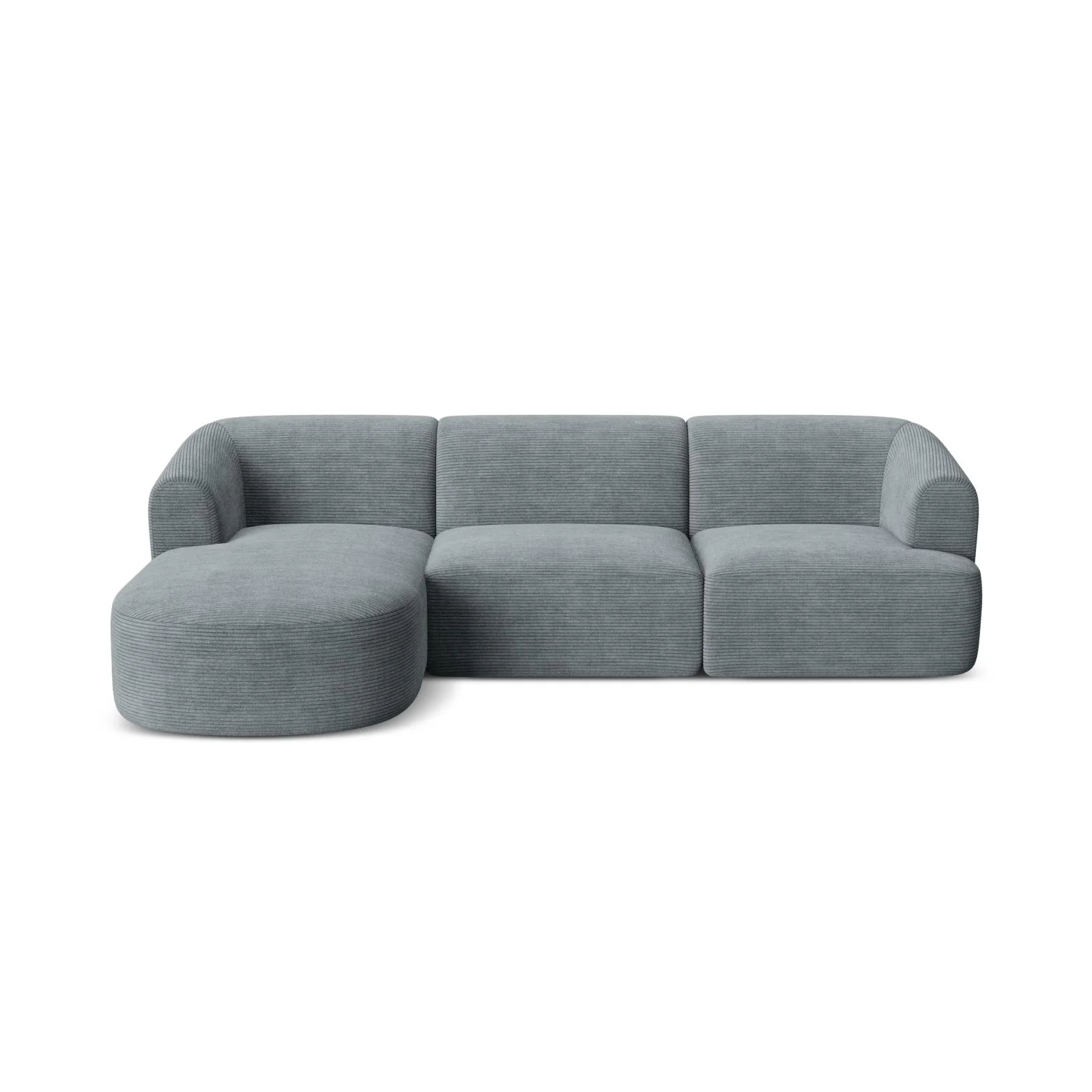 Campi 4-Sitzer Ecksofa, Linke Seite, aus Samt, Cord oder Strukturstoff, 256x156x70 cm - Image 117