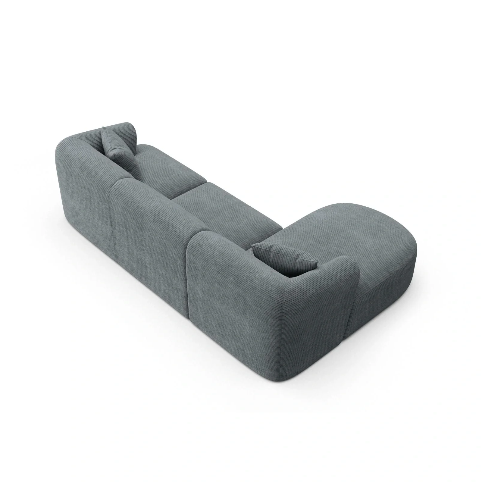 Campi 4-Sitzer Ecksofa, Linke Seite, aus Samt, Cord oder Strukturstoff, 256x156x70 cm - Image 118
