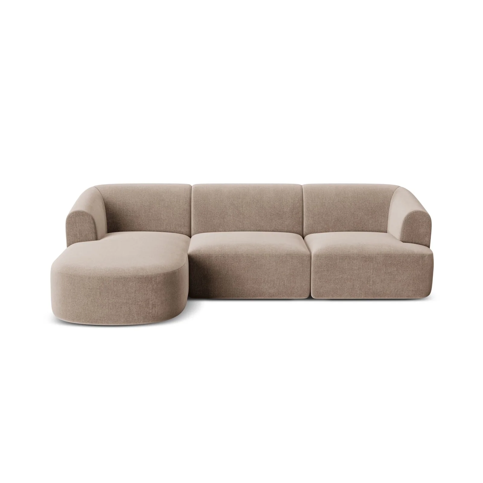 Campi 4-Sitzer Ecksofa, Linke Seite, aus Samt, Cord oder Strukturstoff, 256x156x70 cm - Image 12