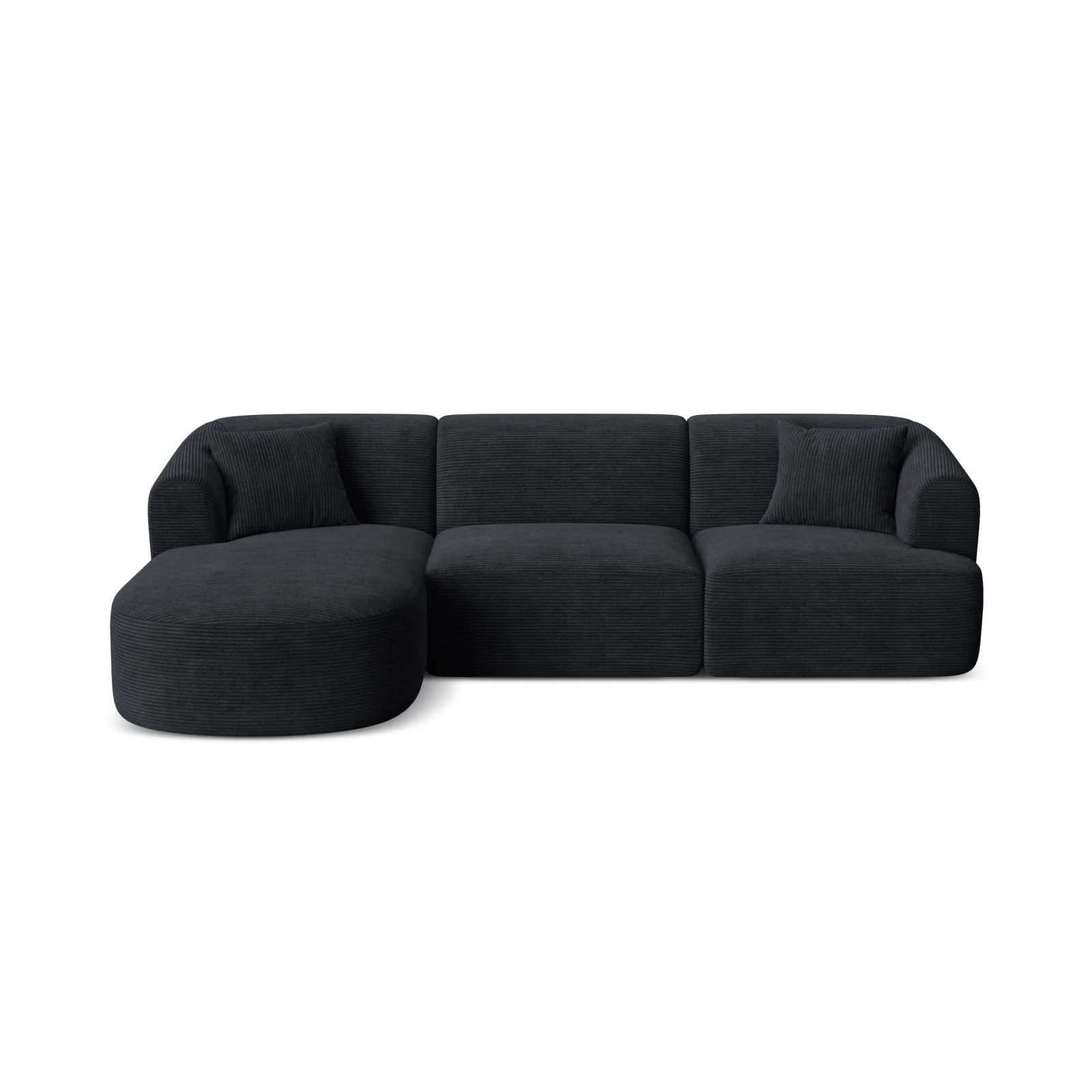 Campi 4-Sitzer Ecksofa, Linke Seite, aus Samt, Cord oder Strukturstoff, 256x156x70 cm - Image 120