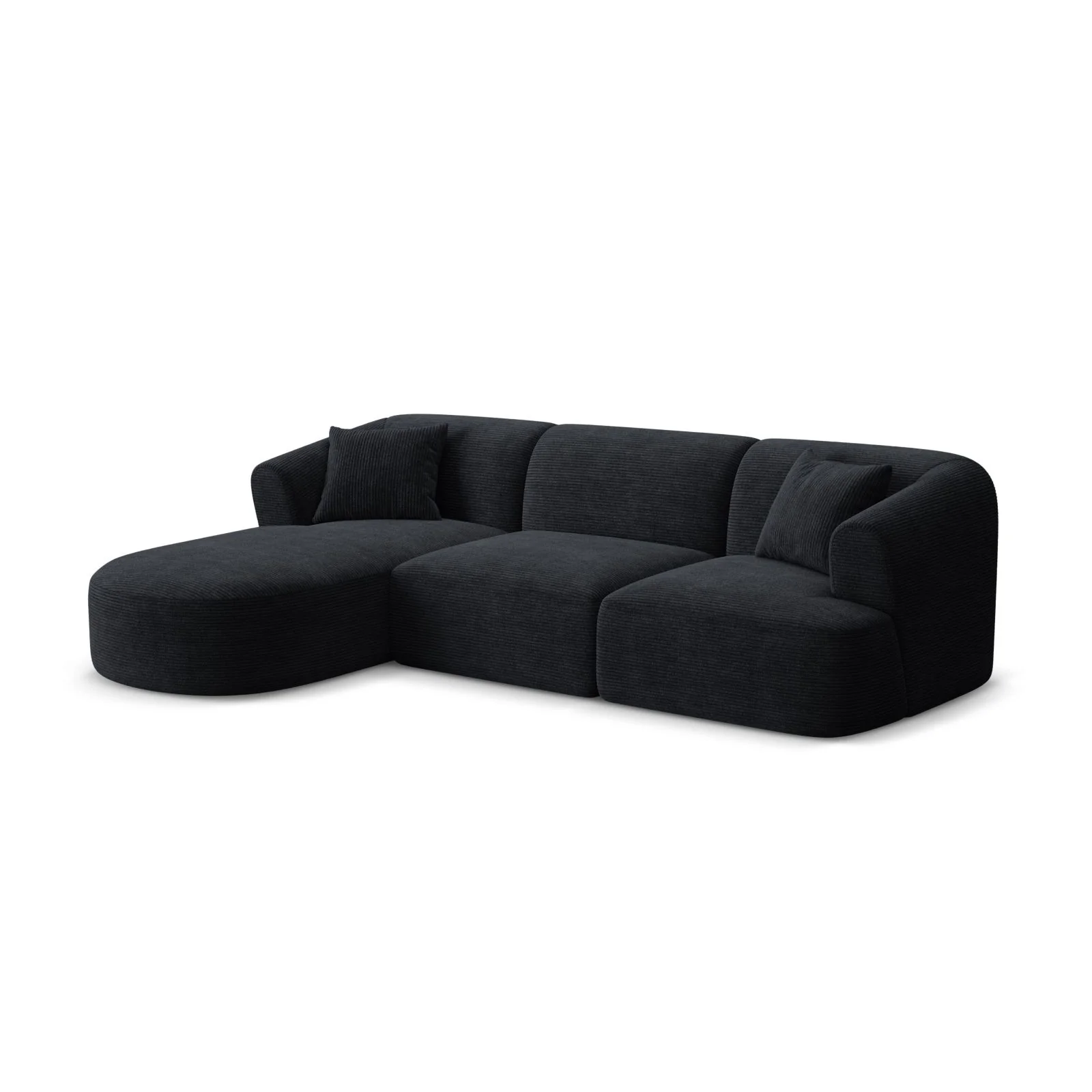Campi 4-Sitzer Ecksofa, Linke Seite, aus Samt, Cord oder Strukturstoff, 256x156x70 cm - Image 122