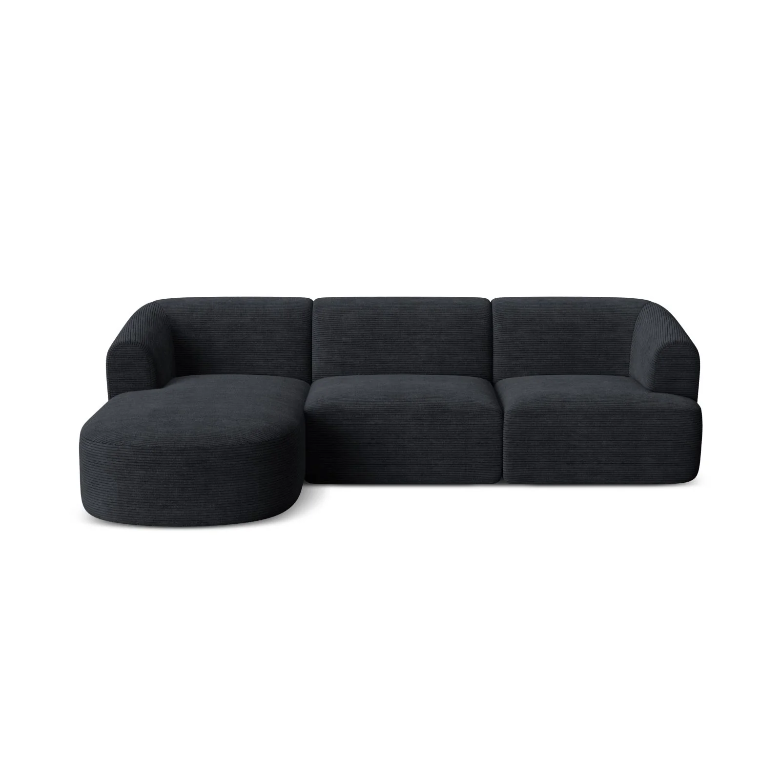 Campi 4-Sitzer Ecksofa, Linke Seite, aus Samt, Cord oder Strukturstoff, 256x156x70 cm - Image 123