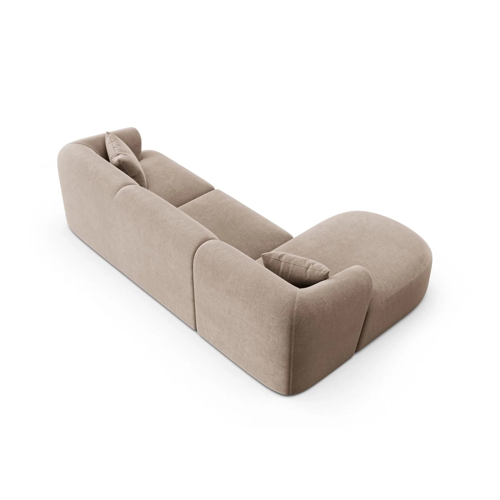 Campi 4-Sitzer Ecksofa, Linke Seite, aus Samt, Cord oder Strukturstoff, 256x156x70 cm - Image 13