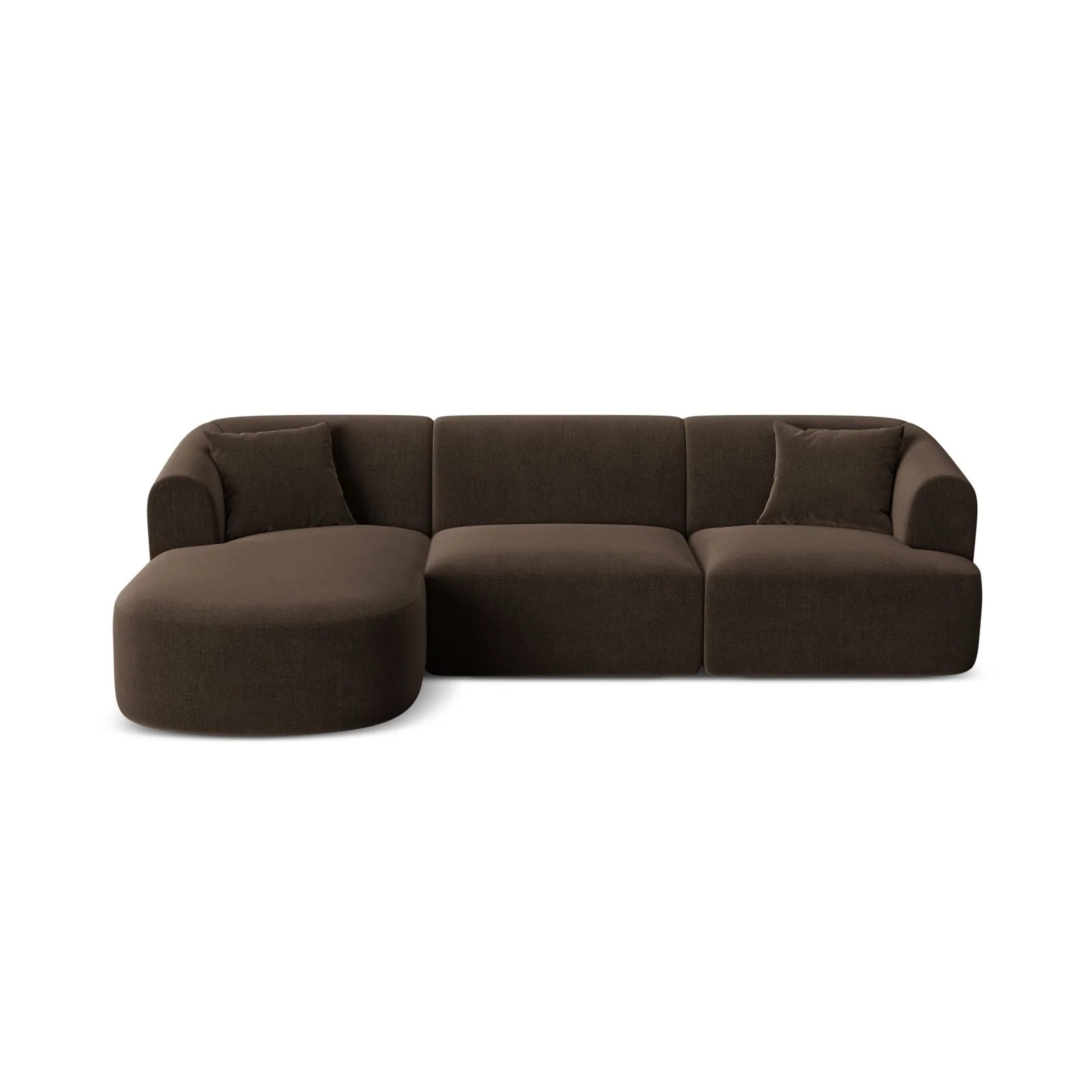 Campi 4-Sitzer Ecksofa, Linke Seite, aus Samt, Cord oder Strukturstoff, 256x156x70 cm - Image 15