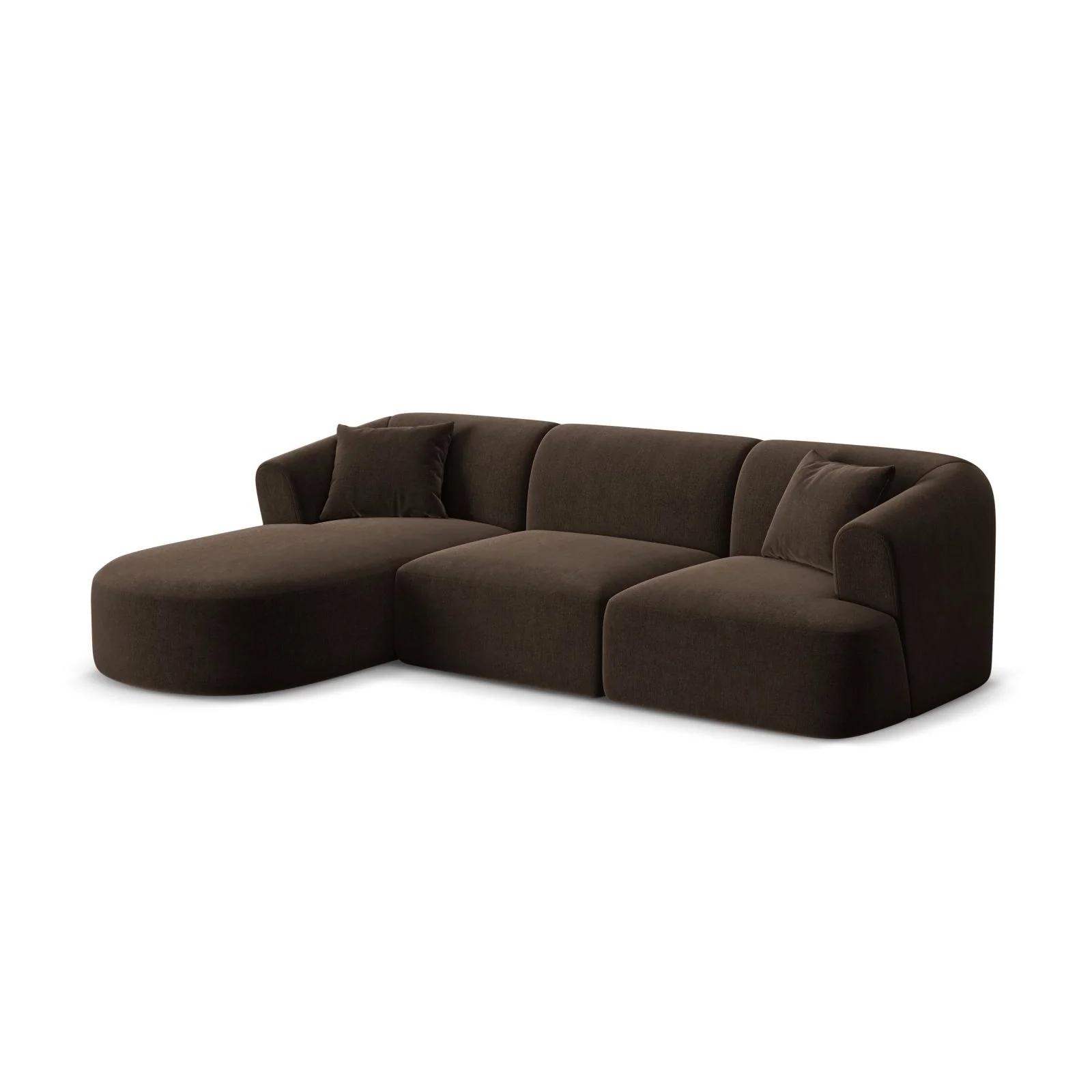 Campi 4-Sitzer Ecksofa, Linke Seite, aus Samt, Cord oder Strukturstoff, 256x156x70 cm - Image 18
