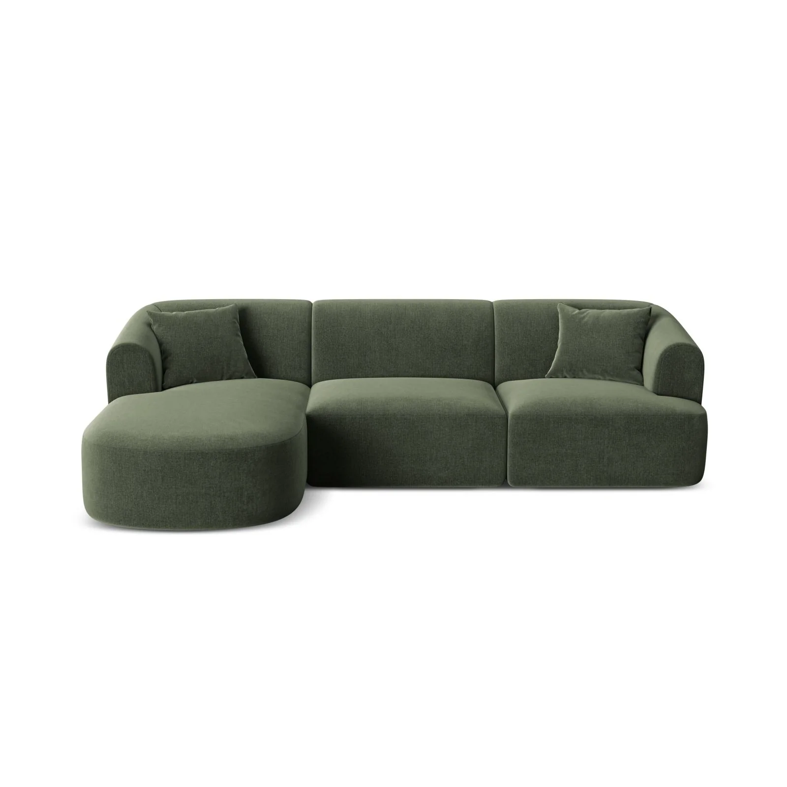 Campi 4-Sitzer Ecksofa, Linke Seite, aus Samt, Cord oder Strukturstoff, 256x156x70 cm - Image 22