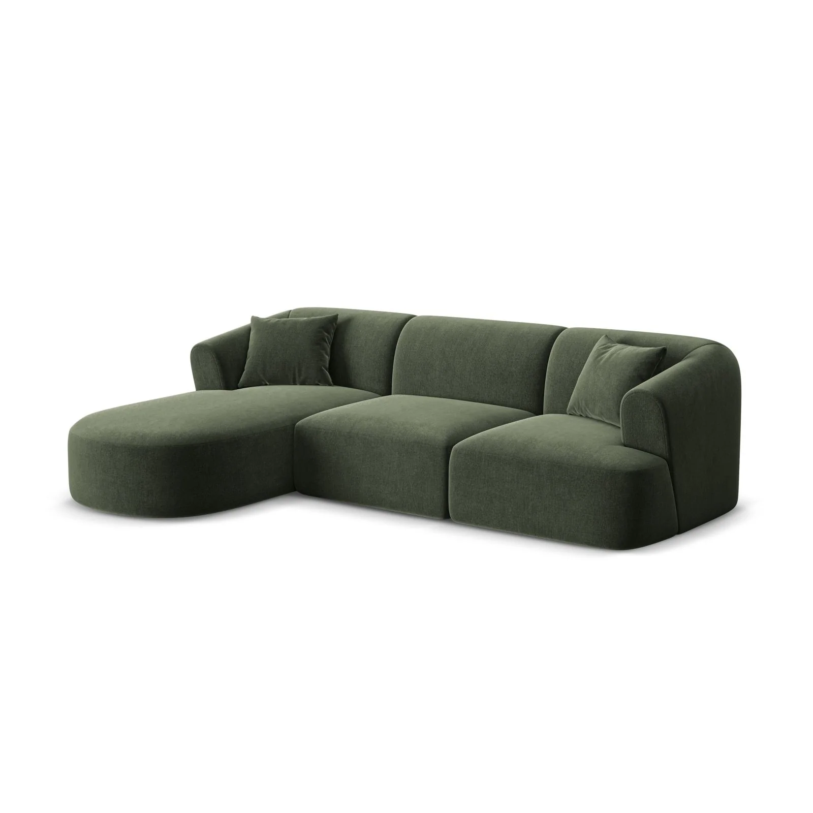 Campi 4-Sitzer Ecksofa, Linke Seite, aus Samt, Cord oder Strukturstoff, 256x156x70 cm - Image 25