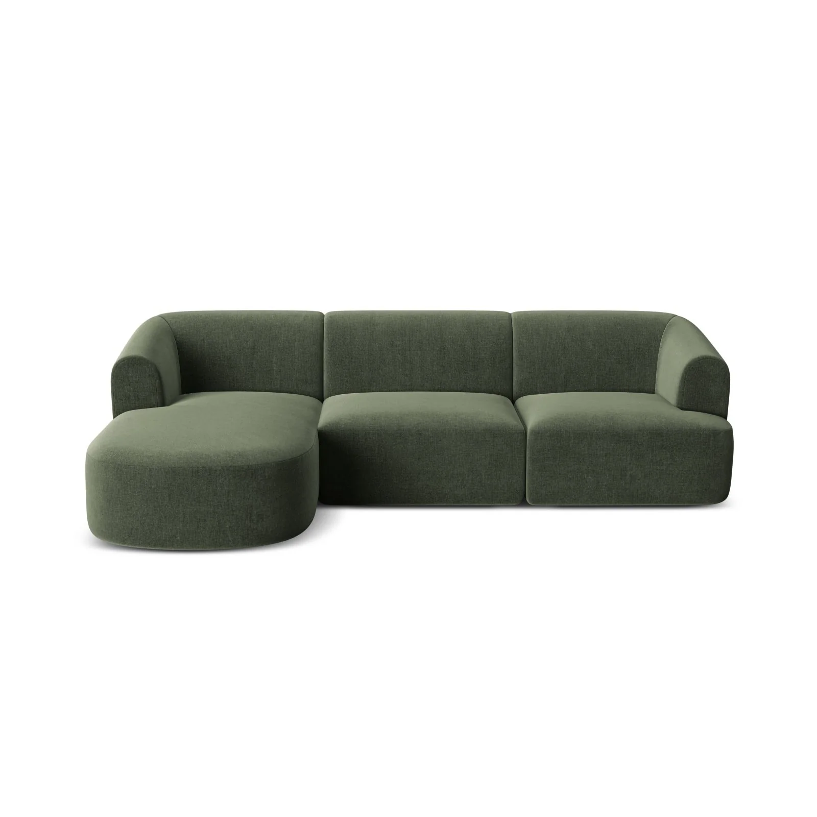 Campi 4-Sitzer Ecksofa, Linke Seite, aus Samt, Cord oder Strukturstoff, 256x156x70 cm - Image 26