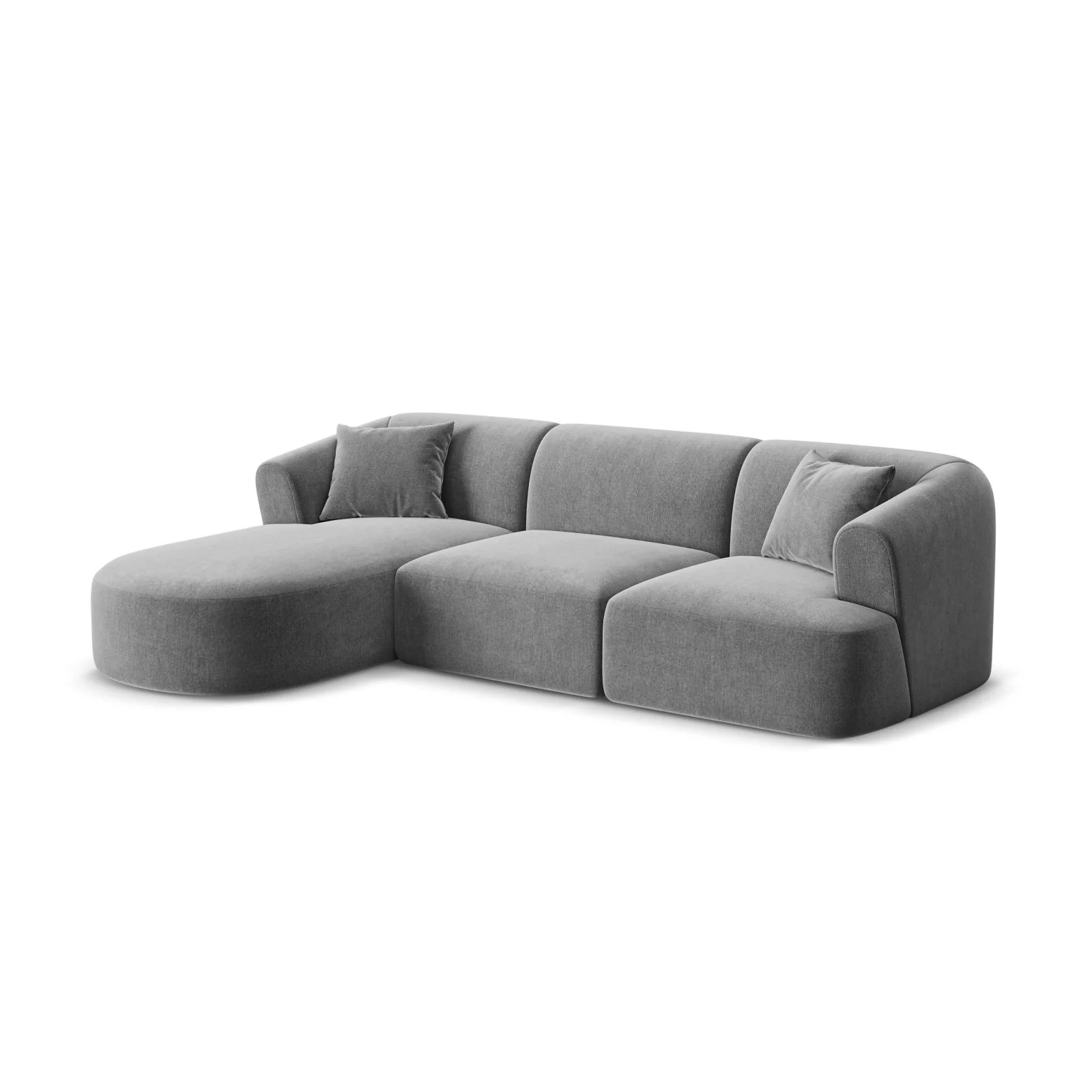 Campi 4-Sitzer Ecksofa, Linke Seite, aus Samt, Cord oder Strukturstoff, 256x156x70 cm - Image 39