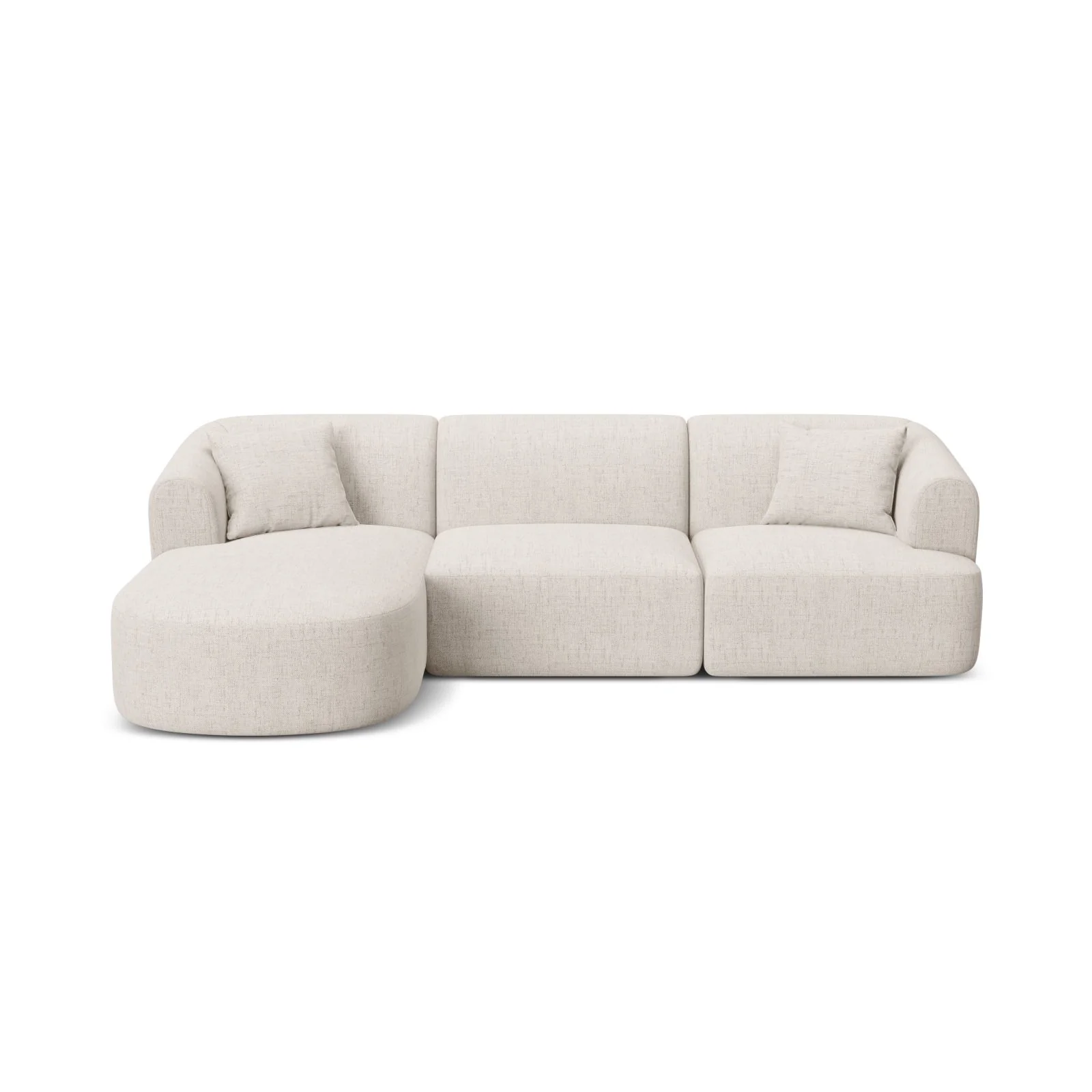 Campi 4-Sitzer Ecksofa, Linke Seite, aus Samt, Cord oder Strukturstoff, 256x156x70 cm - Image 43