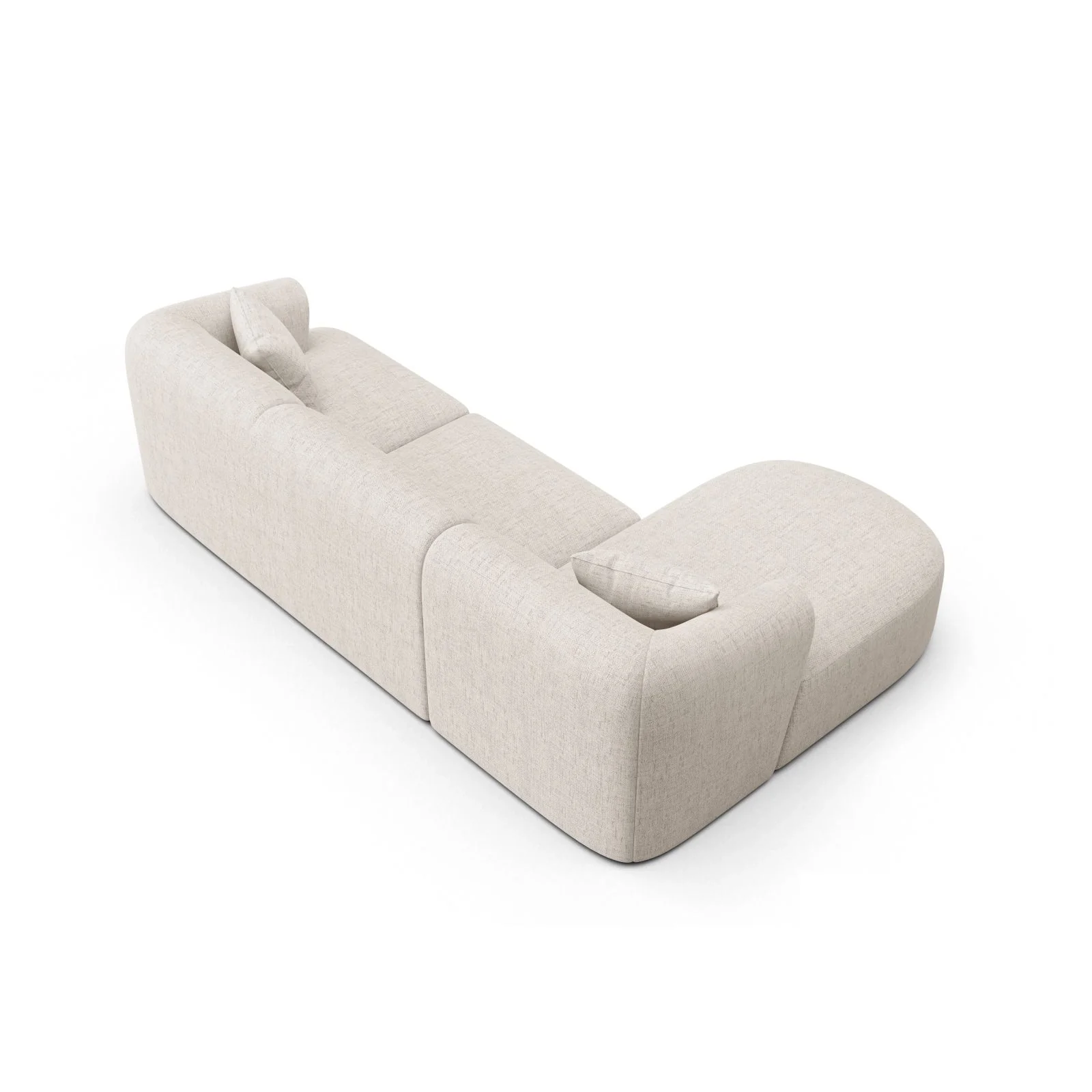 Campi 4-Sitzer Ecksofa, Linke Seite, aus Samt, Cord oder Strukturstoff, 256x156x70 cm - Image 47