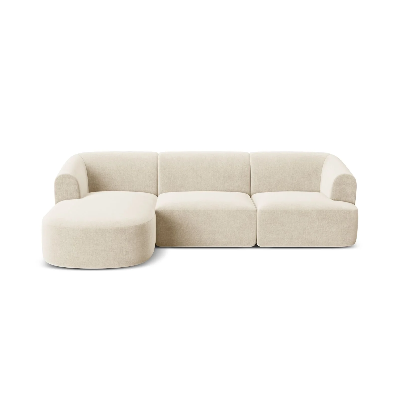 Campi 4-Sitzer Ecksofa, Linke Seite, aus Samt, Cord oder Strukturstoff, 256x156x70 cm - Image 5