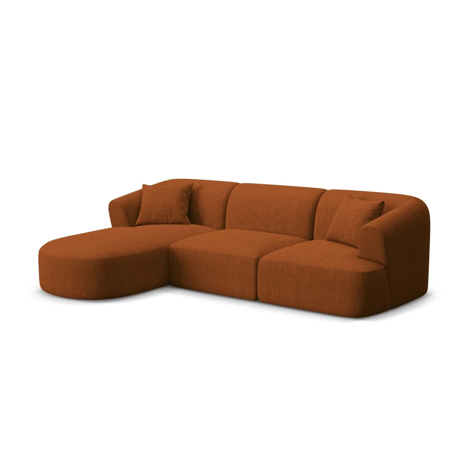 Campi 4-Sitzer Ecksofa, Linke Seite, aus Samt, Cord oder Strukturstoff, 256x156x70 cm - Image 51