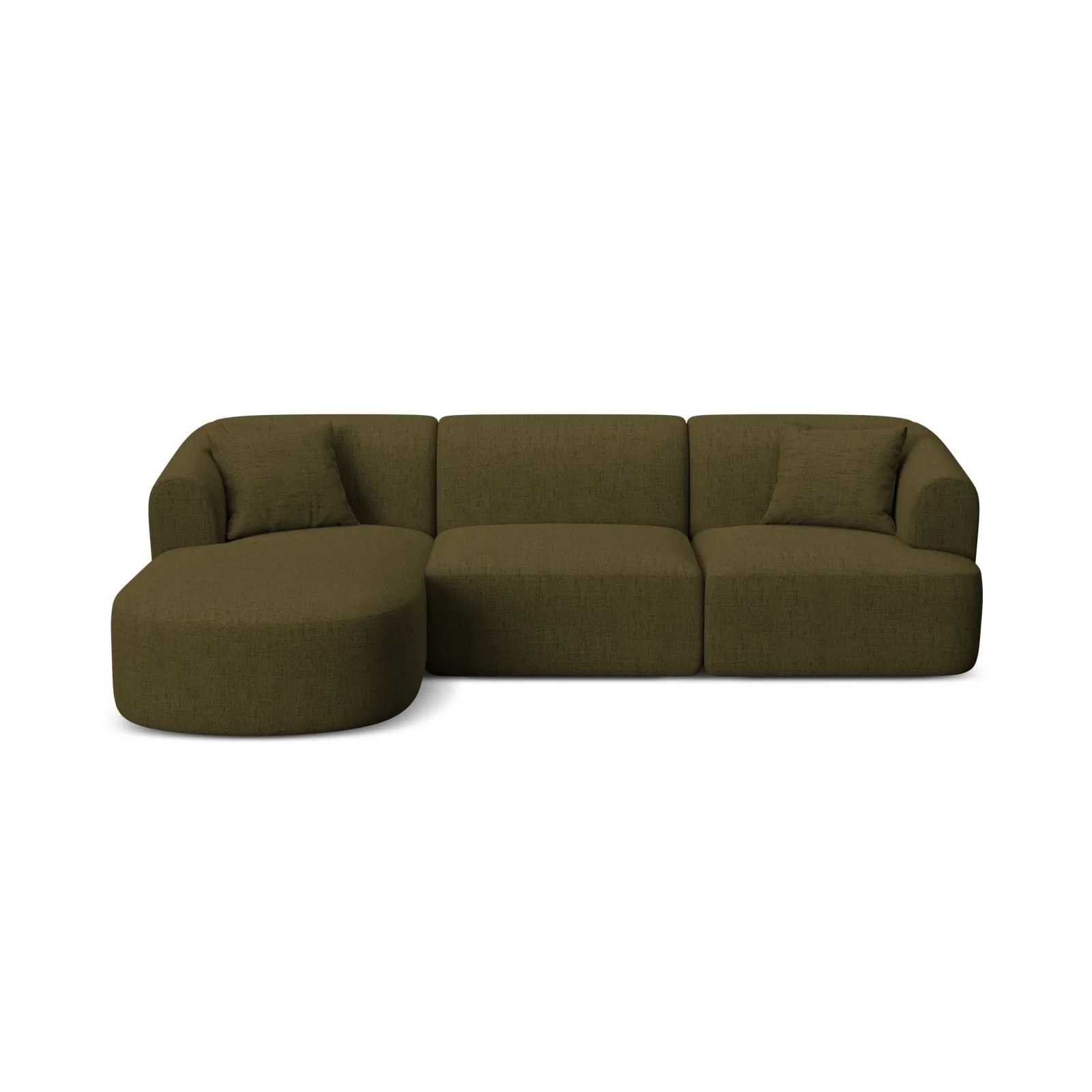 Campi 4-Sitzer Ecksofa, Linke Seite, aus Samt, Cord oder Strukturstoff, 256x156x70 cm - Image 55