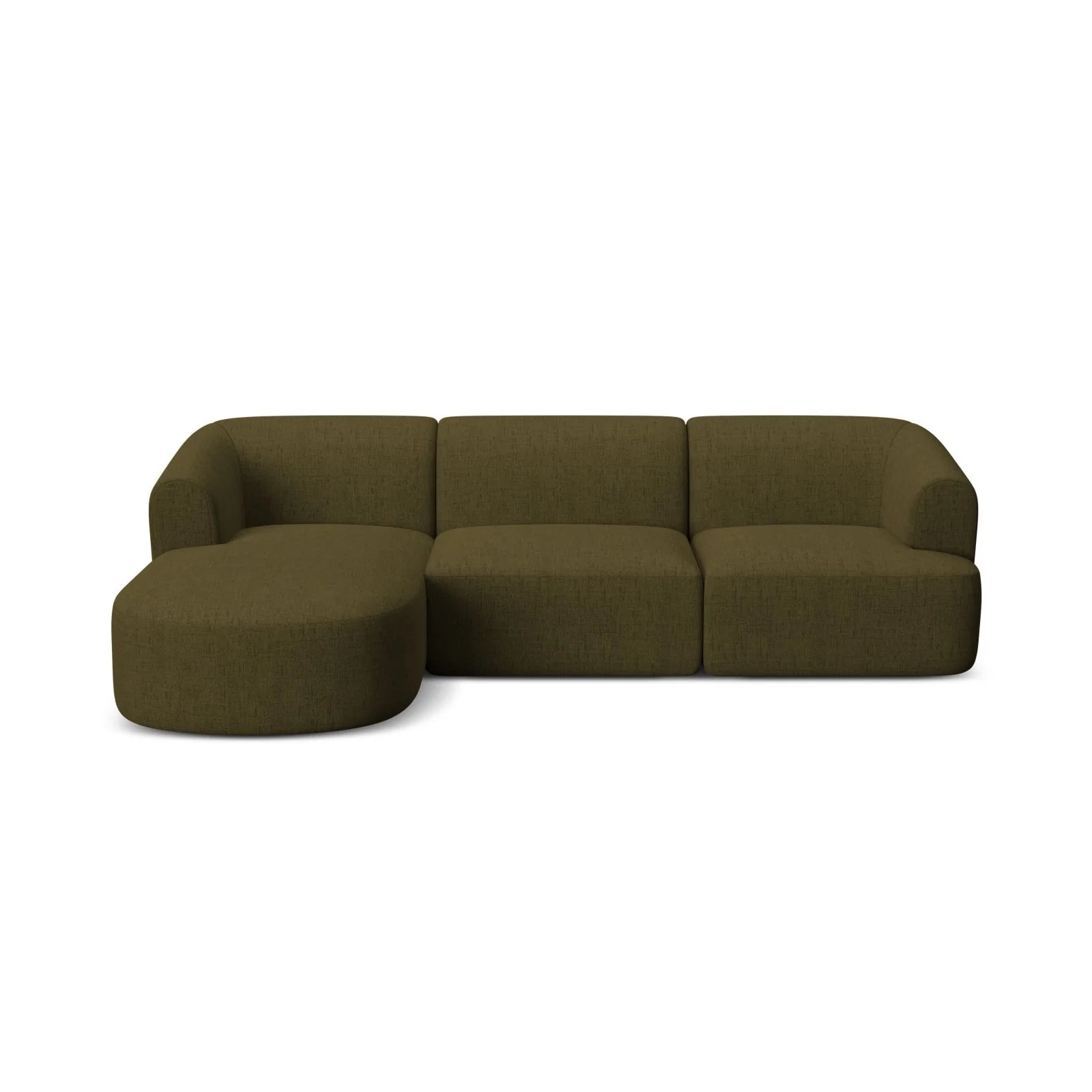 Campi 4-Sitzer Ecksofa, Linke Seite, aus Samt, Cord oder Strukturstoff, 256x156x70 cm - Image 58