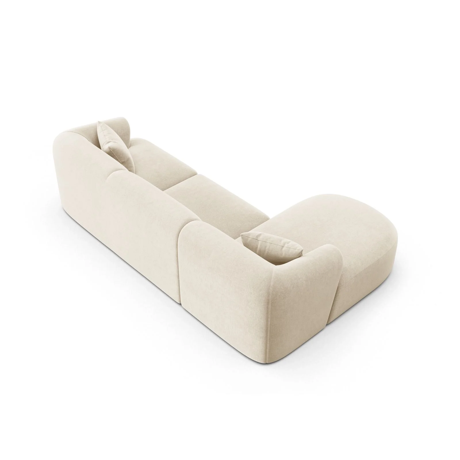 Campi 4-Sitzer Ecksofa, Linke Seite, aus Samt, Cord oder Strukturstoff, 256x156x70 cm - Image 6