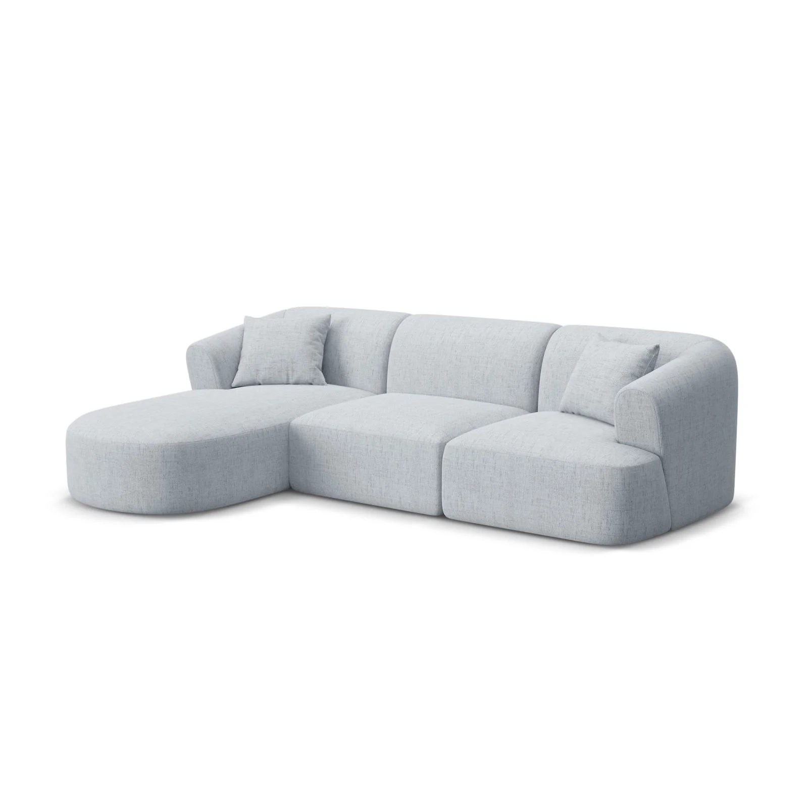 Campi 4-Sitzer Ecksofa, Linke Seite, aus Samt, Cord oder Strukturstoff, 256x156x70 cm - Image 69