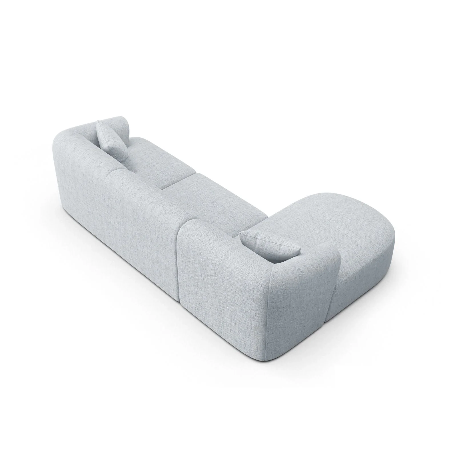Campi 4-Sitzer Ecksofa, Linke Seite, aus Samt, Cord oder Strukturstoff, 256x156x70 cm - Image 71