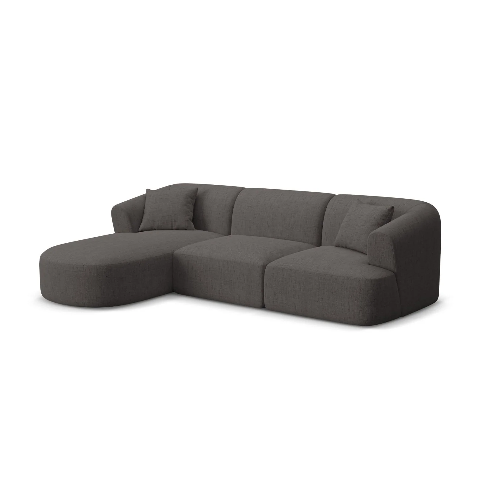 Campi 4-Sitzer Ecksofa, Linke Seite, aus Samt, Cord oder Strukturstoff, 256x156x70 cm - Image 75